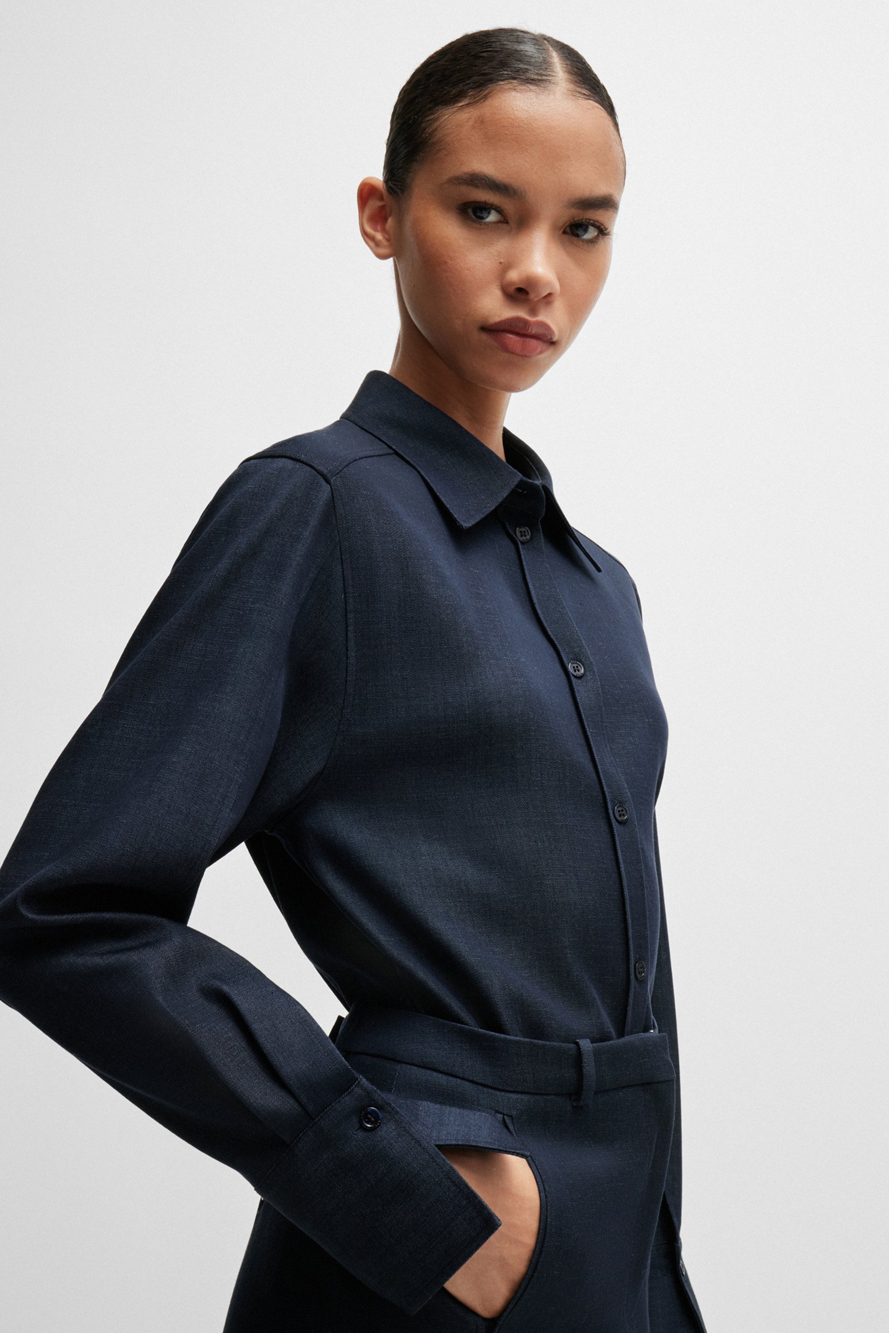 BOSS Lyocell Blend Twill Blouse Jalibea BOSS Lyocell Blend Twill Blouse Jalibea