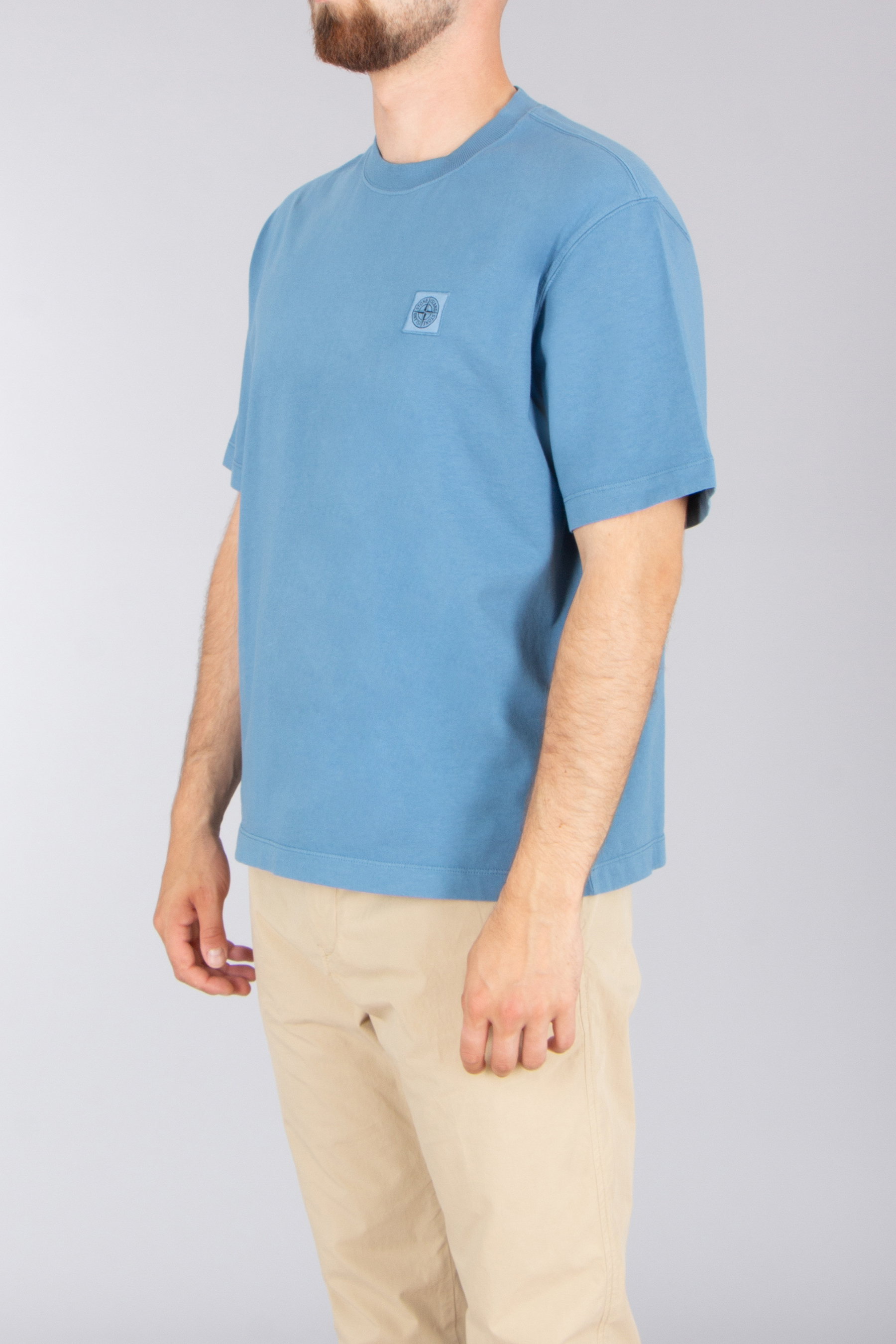 STONE ISLAND Regular Fit Combed Organic Cotton Jersey T-Shirt T-shirt, Erwachsener, Männlich, Mann, Person