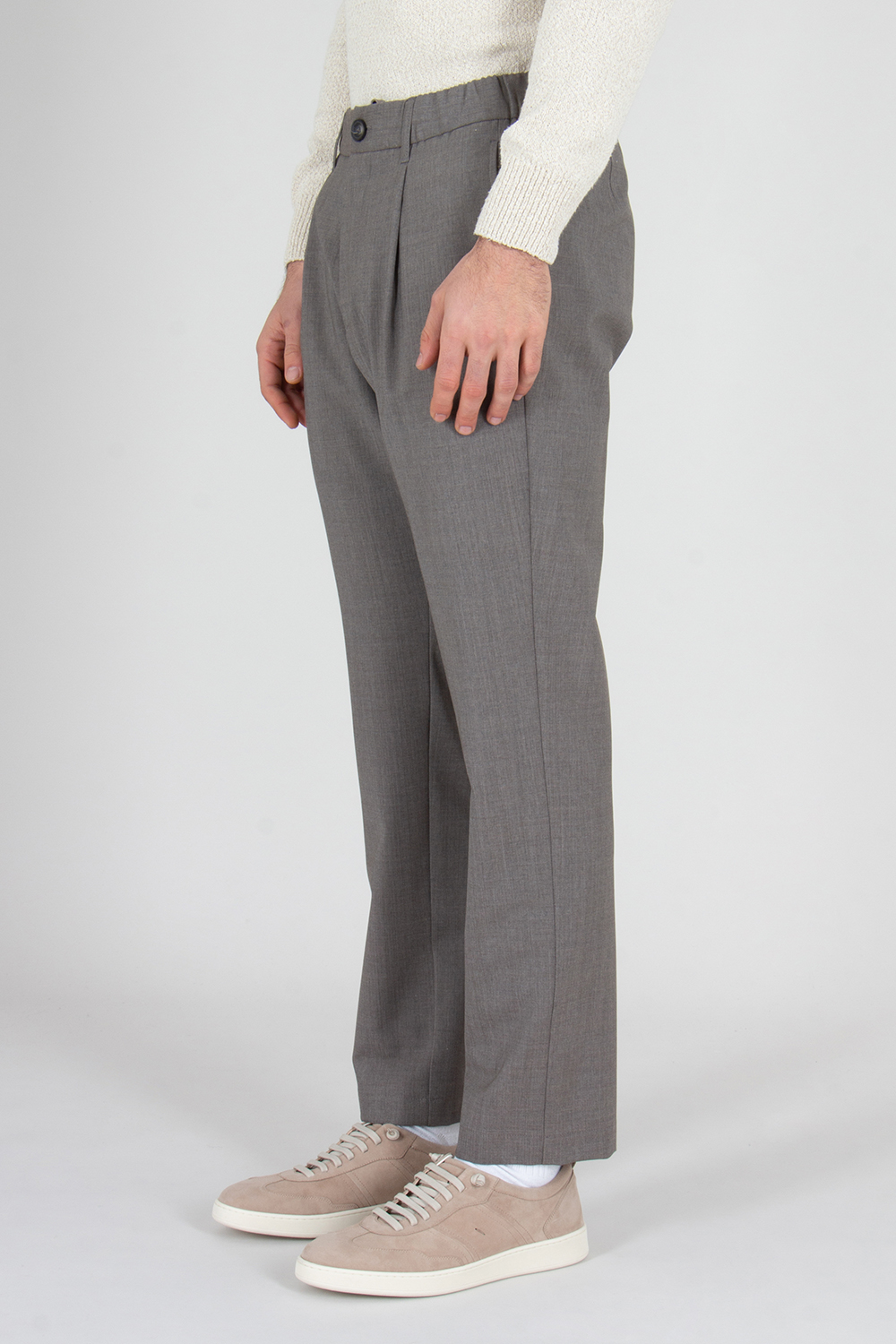 HERNO Regular Fit Bi-Stretch Virgin Wool Pants