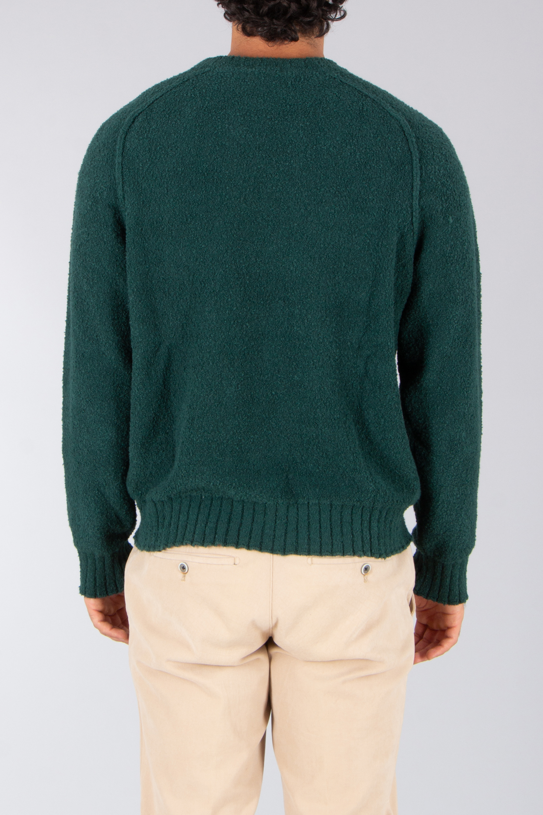 HUGO Regular Fit Cotton Blend Slub Crew Neck Sweater San Christopher Bekleidung, Strickwaren, Pullover, Sweatshirt
