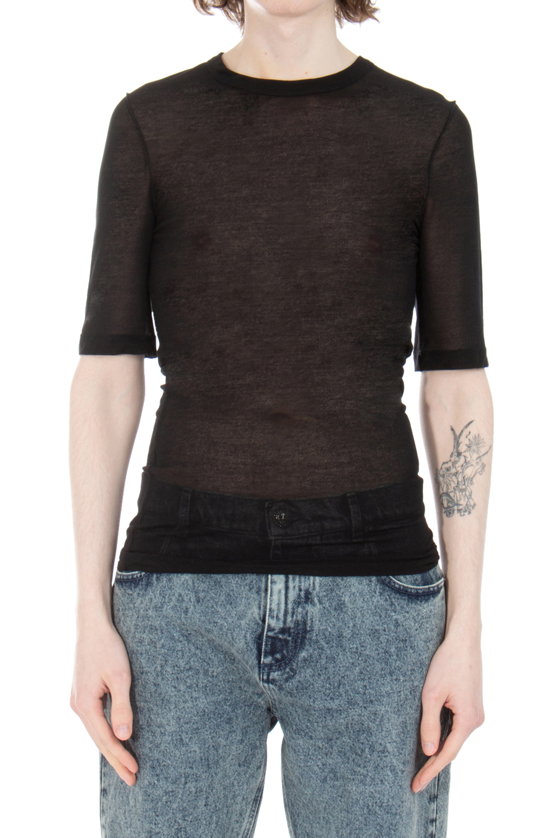 AMI PARIS Lightweight Lyocell T-Shirt
