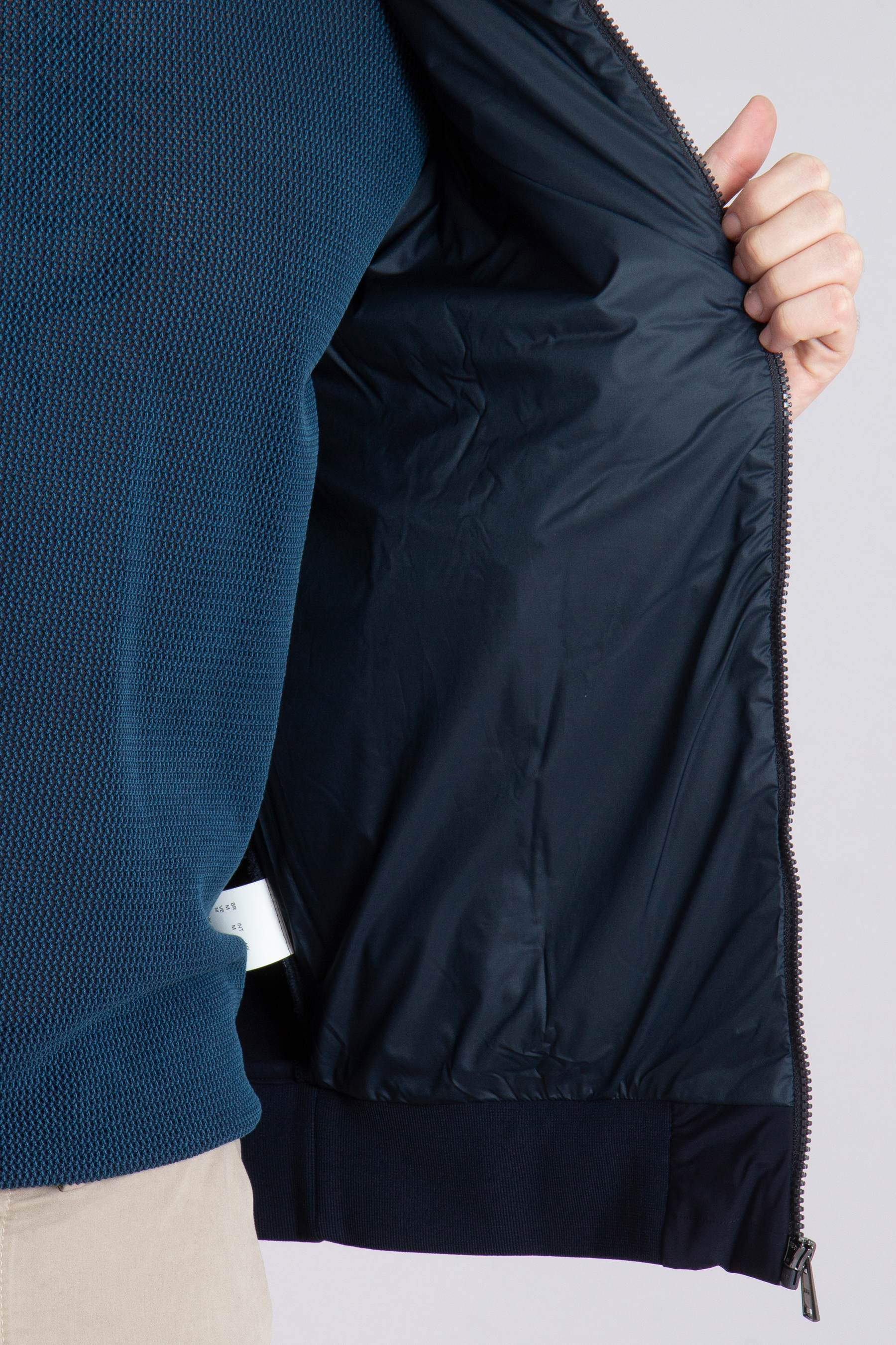 BOSS Padded Stretch Fabric & Mercerised Cotton Blend Hybrid Jacket H-Skiles BOSS Padded Stretch Fabric & Mercerised Cotton Blend Hybrid Jacket H-Skiles