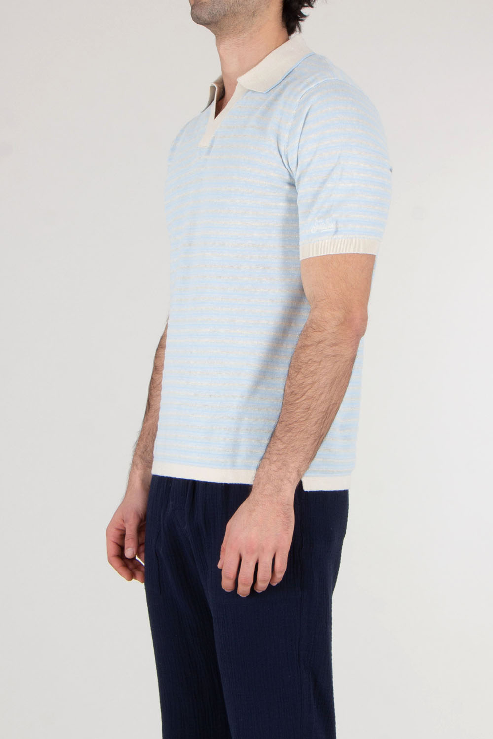 MC 2 SAINT BARTH Buttonless Knitted Polo Shirt Sloan