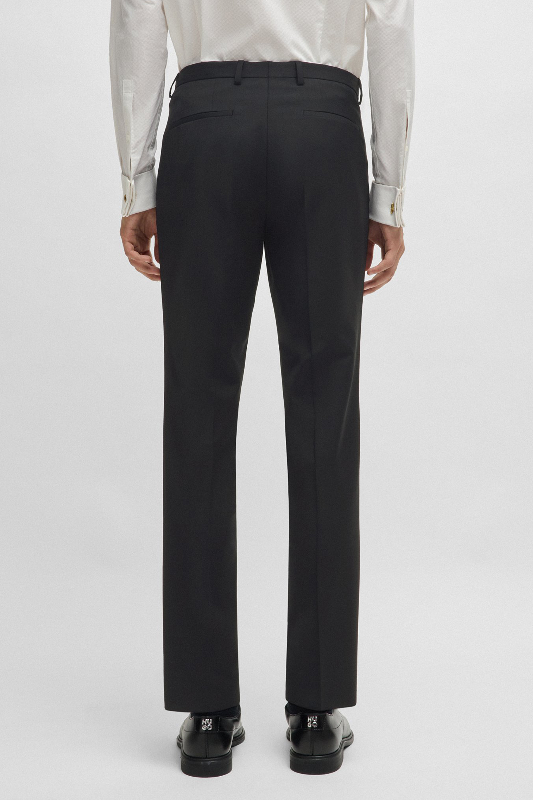 HUGO Extra Slim Fit Stretch Virgin Wool Blend Pants Hesten Bekleidung, Hosen, Jeans