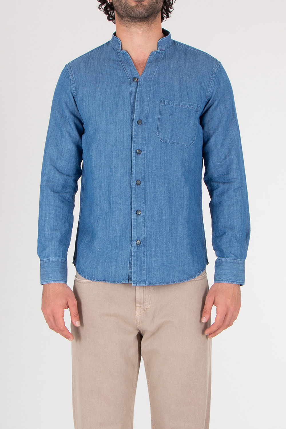 SEASE Linen Cotton Fish Tail Shirt