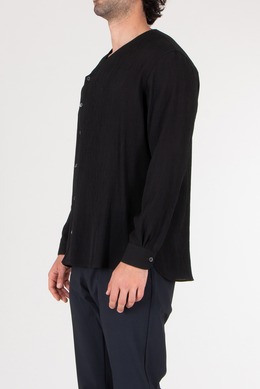 EMPORIO ARMANI Asymmetric Front Crêpe Shirt
