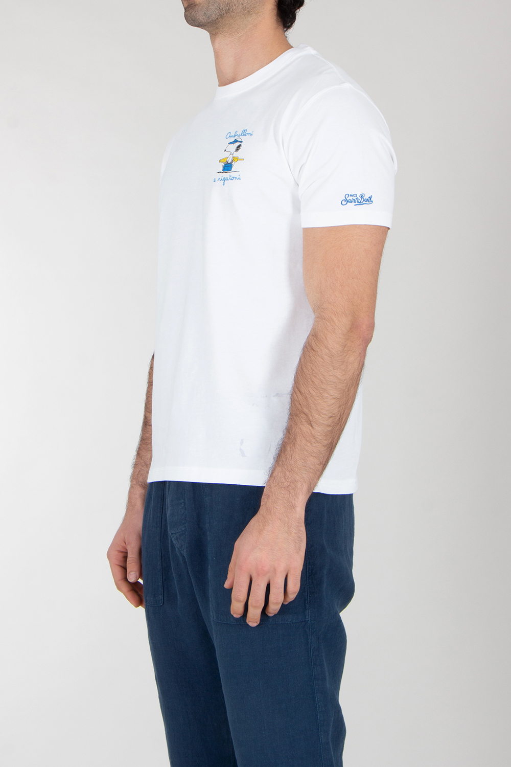 MC 2 SAINT BARTH Printed and embroidered T-Shirt Snoopy 