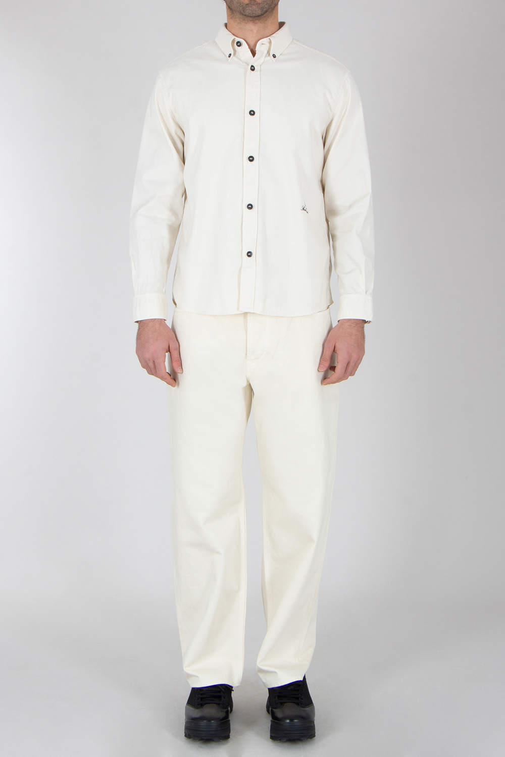 STONE ISLAND Loose Fit Cotton Bull Denim Jeans