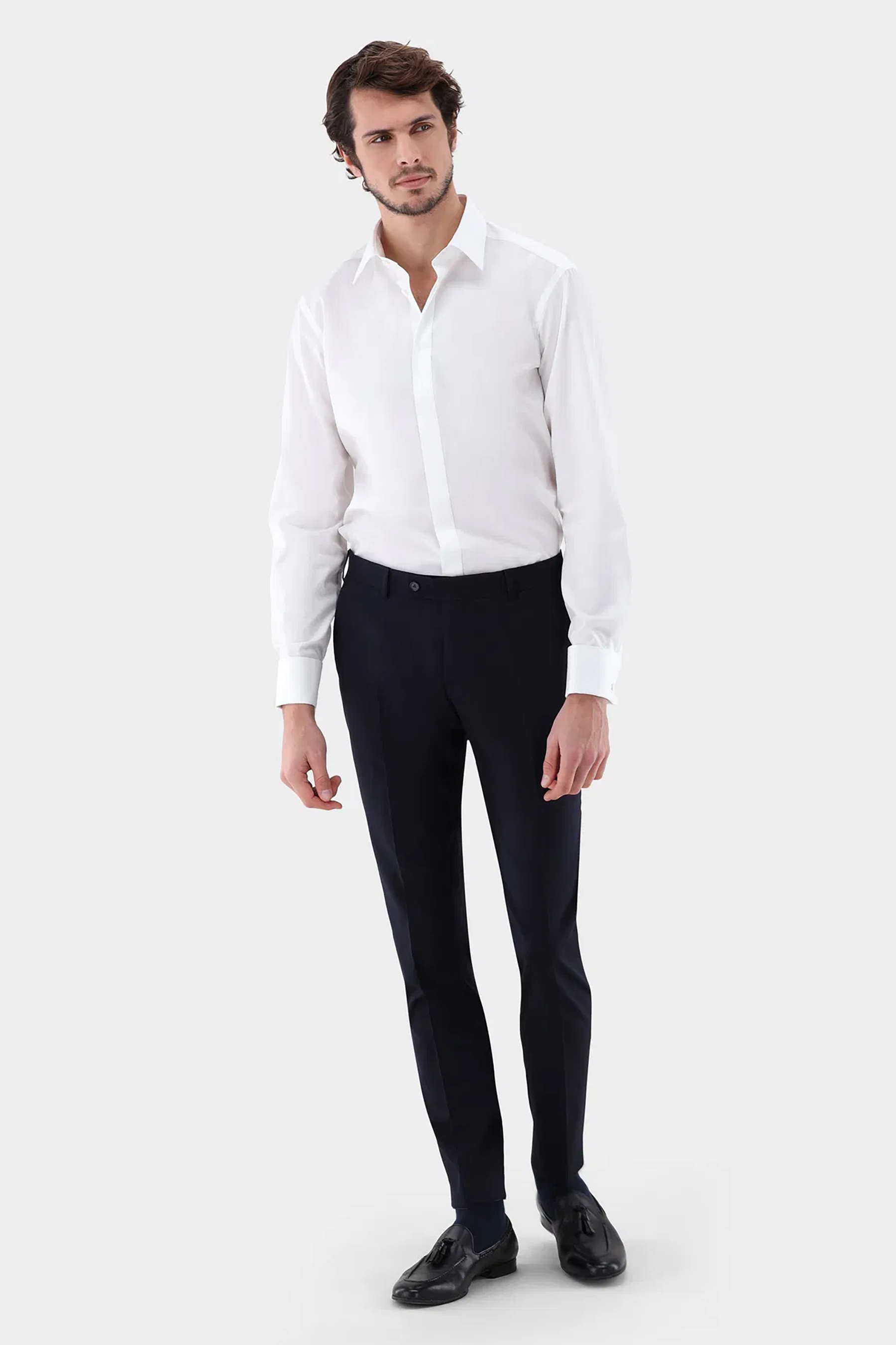 VAN LAACK Tailor Fit Cotton Tuxedo Shirt Scalo-DTF Hemd, Kleid, Hemd, Formelle Kleidung, Anzug, Person