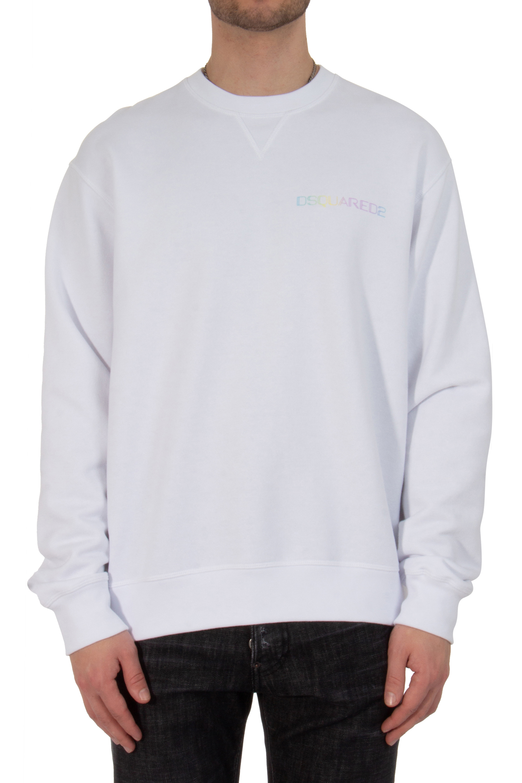 DSQUARED2 Palm Beach Cool Fit Cotton Sweatshirt DSQUARED2 Palm Beach Cool Fit Cotton Sweatshirt