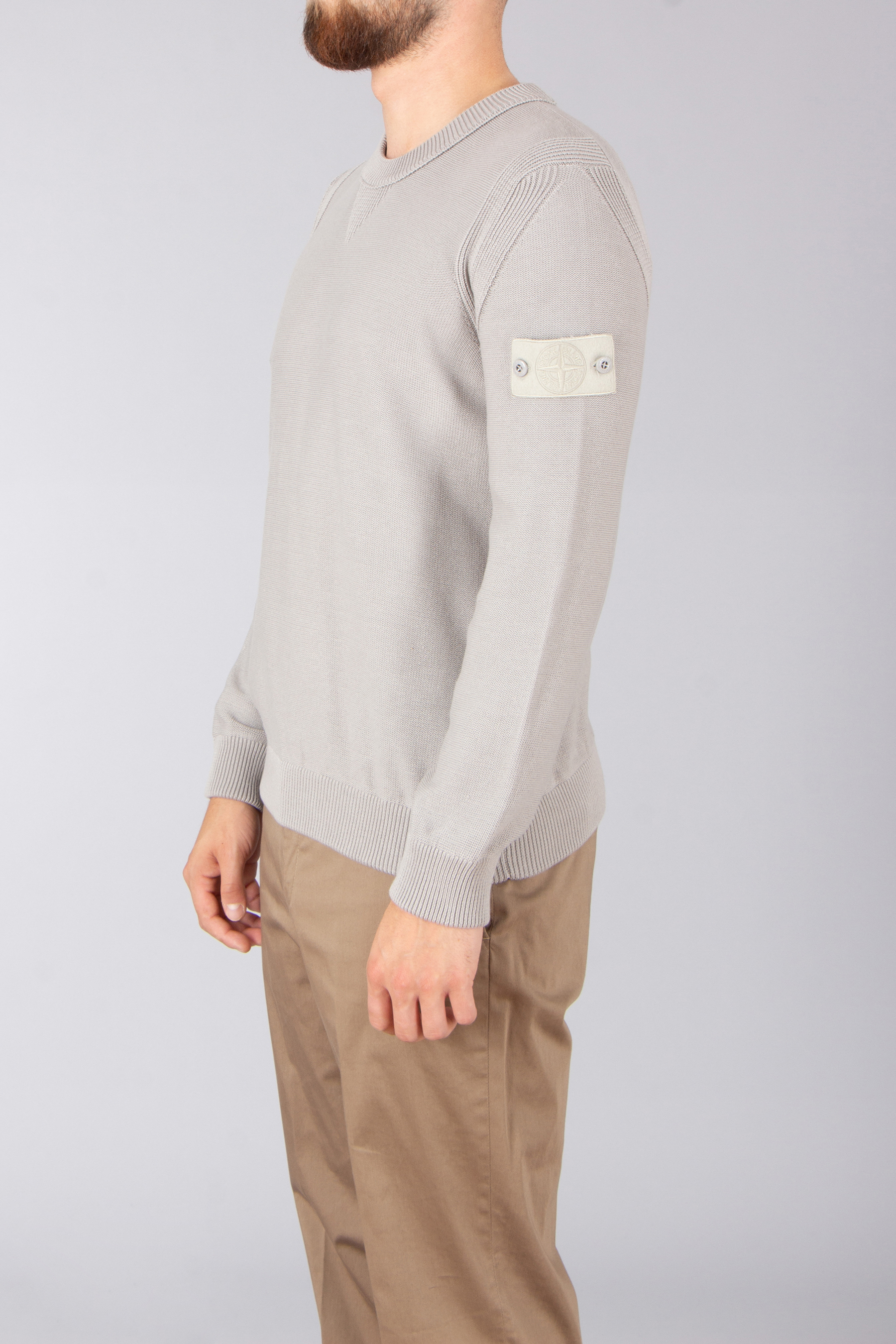 STONE ISLAND Ghost Piece Loose Fit Cotton-Cashmere Blend Sweater STONE ISLAND Ghost Piece Loose Fit Cotton-Cashmere Blend Sweater