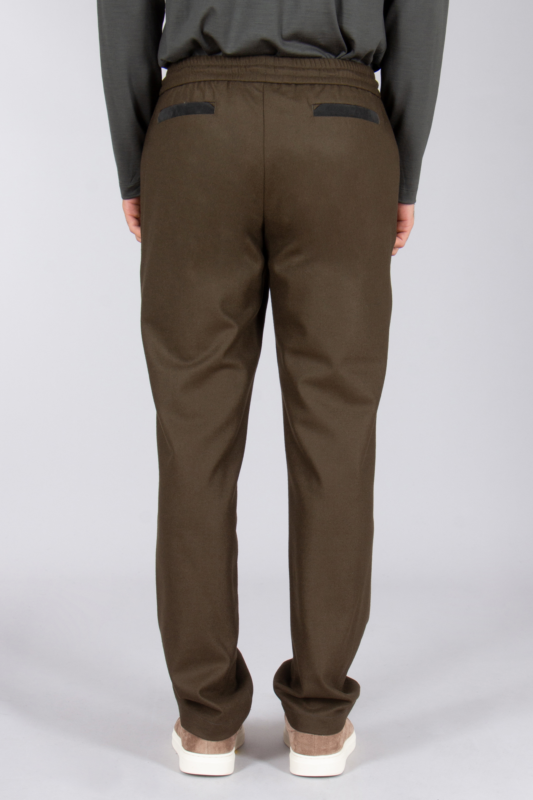 SEASE Regular Fit Virgin Wool Stretch Flannel Drawstring Pants Mindset Bekleidung, Hosen, Khaki