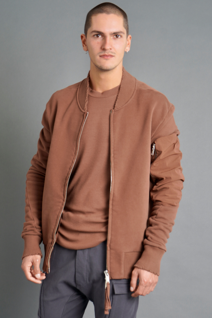 THOM KROM Sweat Bomber Jacket MSJ549WOOD