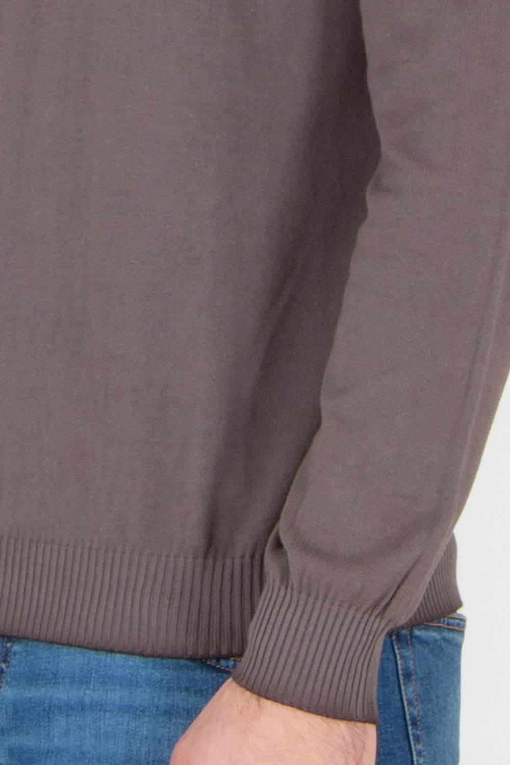 AROVESCIO Regular Fit Cotton Round Neck Sweater