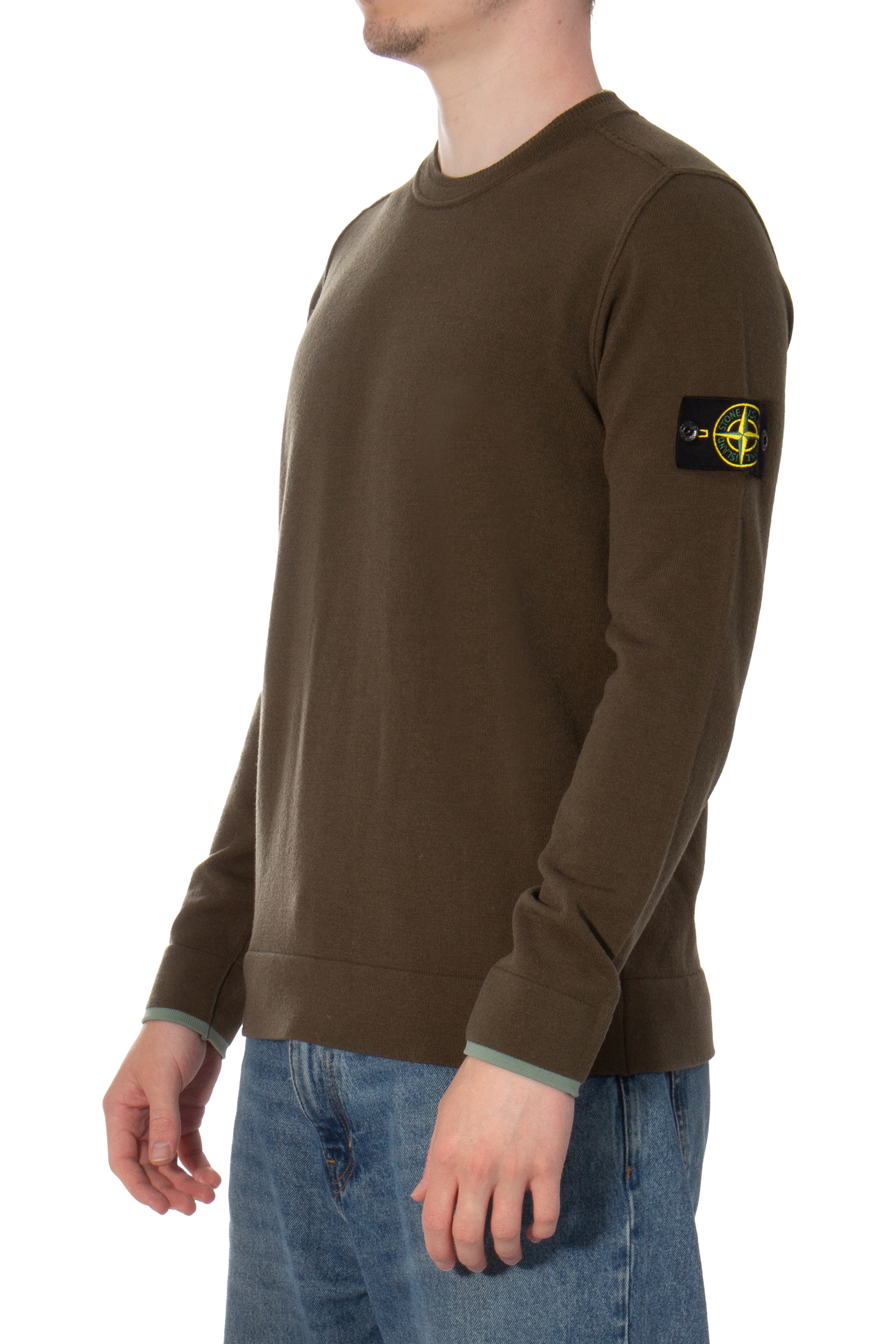 STONE ISLAND Virgin Wool Blend Knit Sweater 