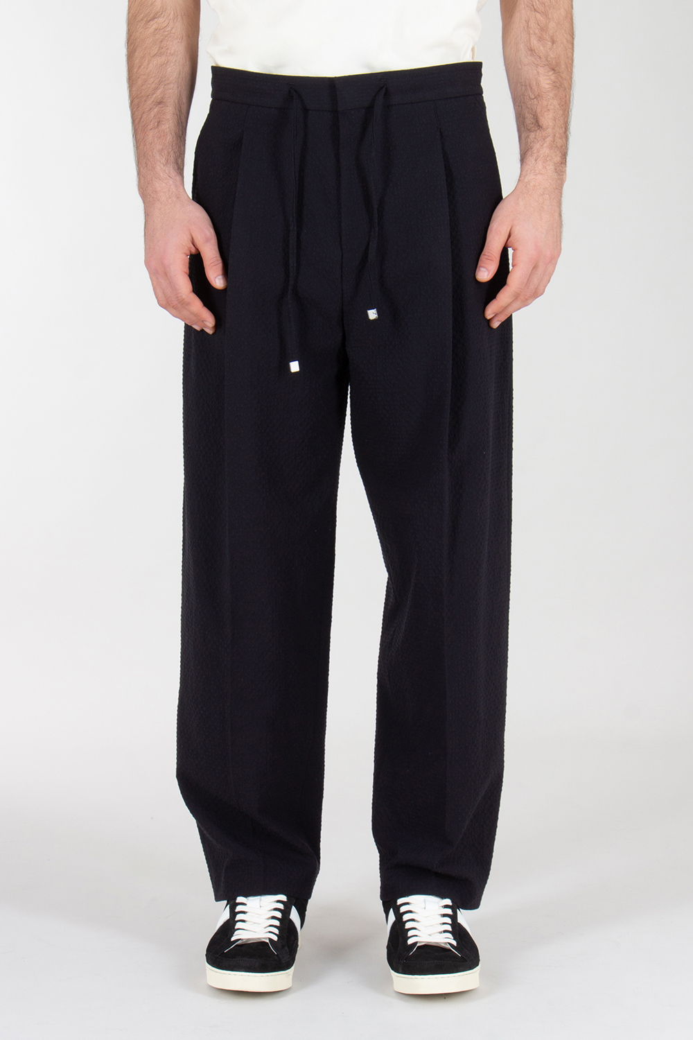 HUGO Pleated Seersucker Trousers