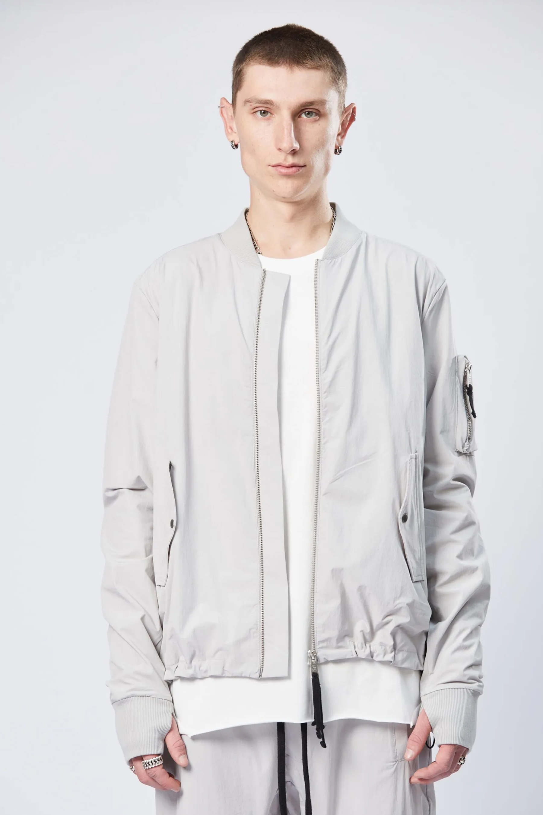 THOM KROM Nylon Stretch Bomber Jacket