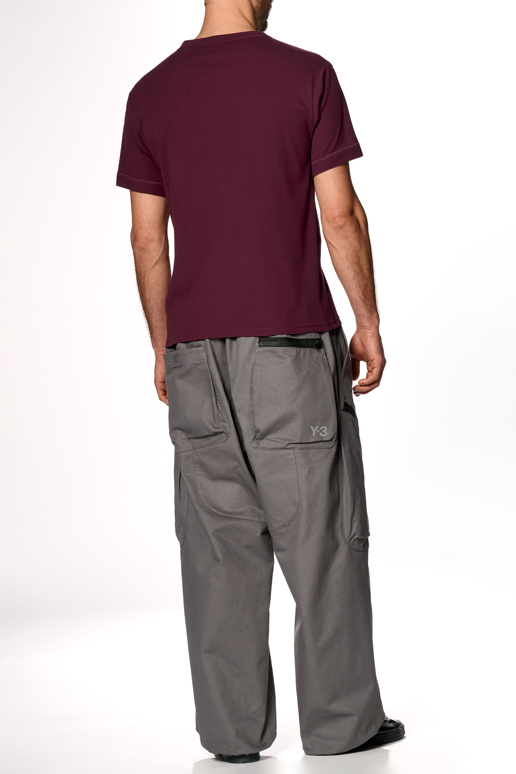 Y-3 Slim Fit Cotton Jersey T-Shirt Hosen, Erwachsener, Männlich, Mann, Person