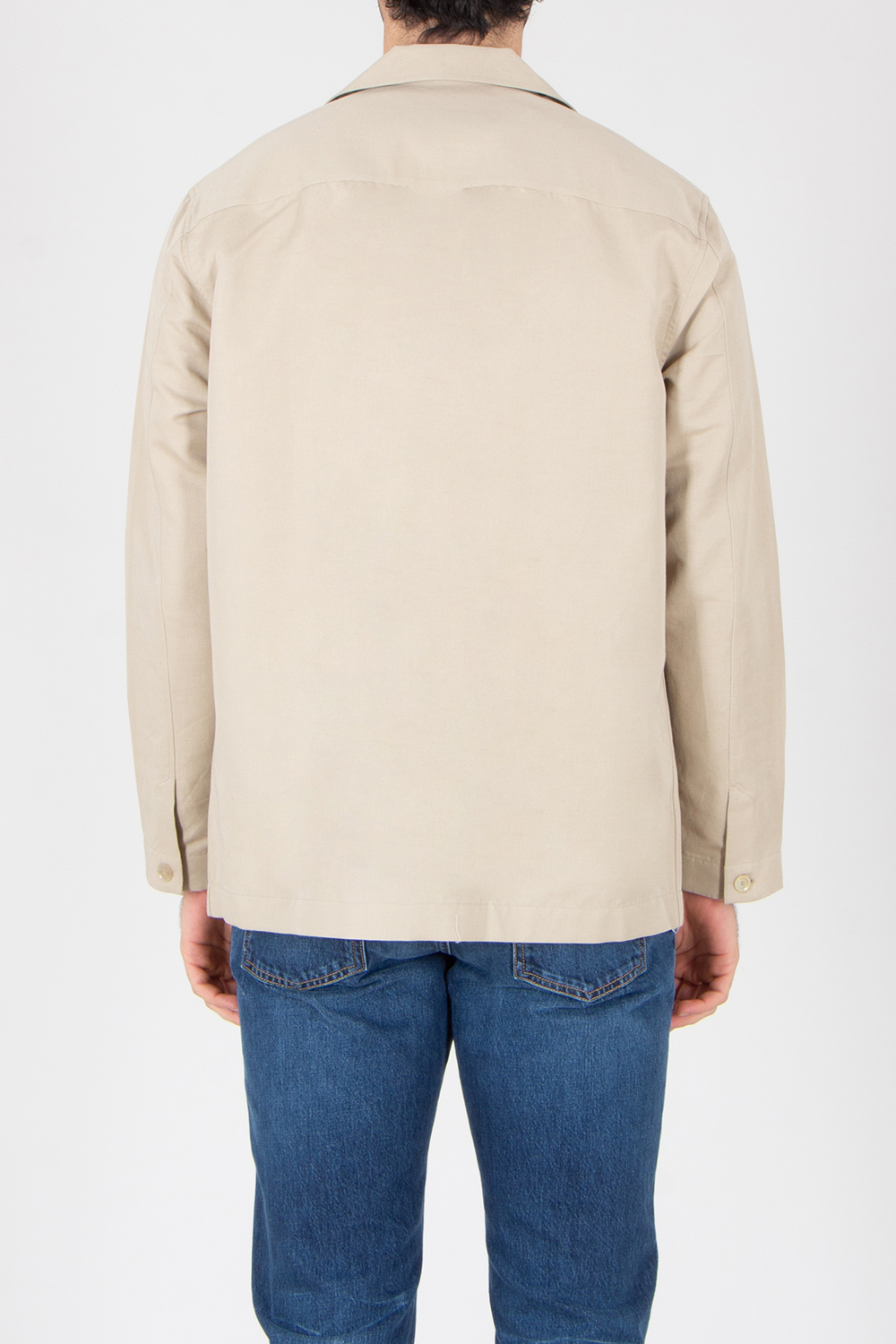 BRIONI Regular Fit Linen-Cotton Blend Blazer Shirt