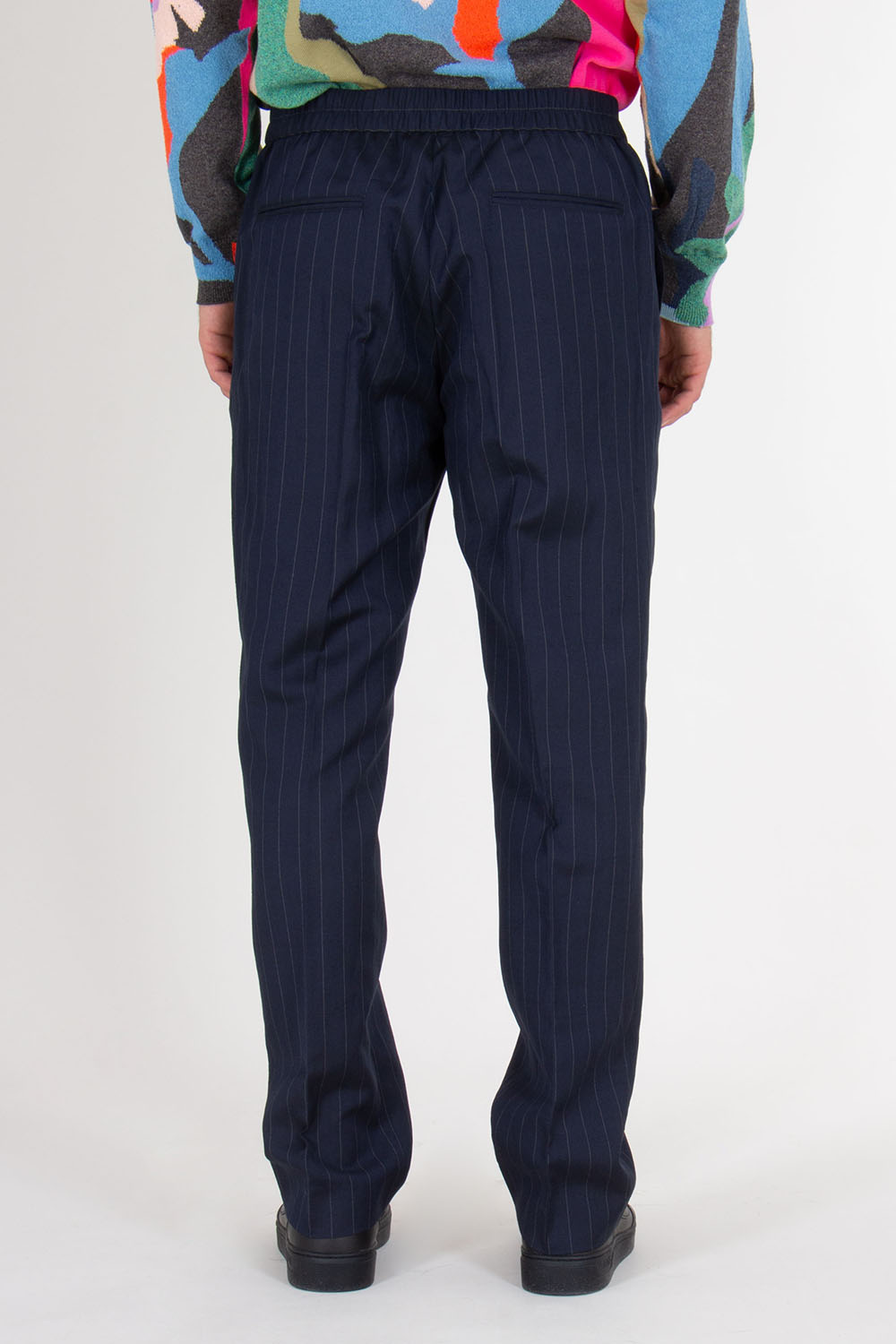 PAUL SMITH Tapered Fit Linen Wool Tailored Jogging pants