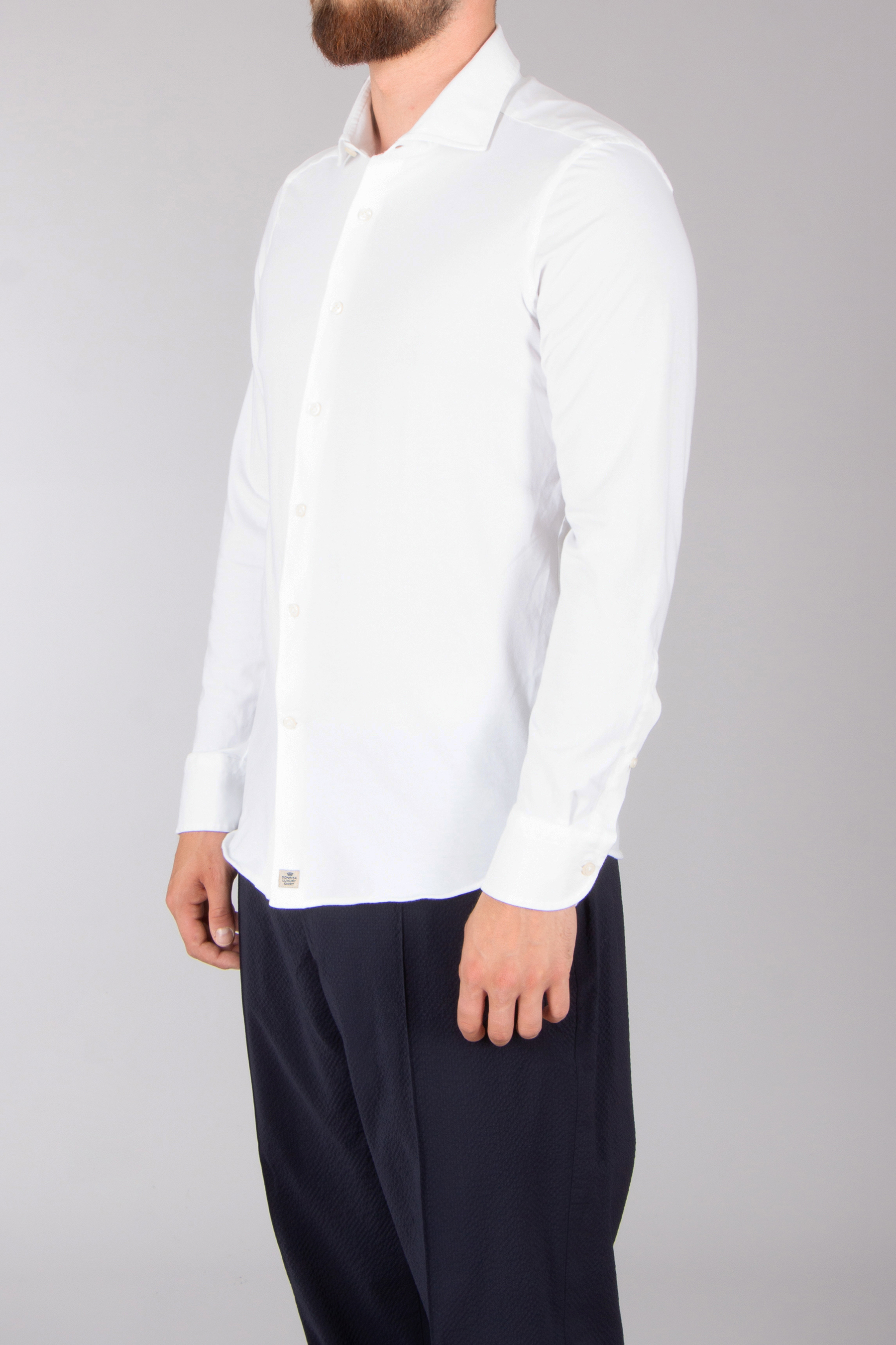 SONRISA Slim Fit Stretch Cotton Jersey Shirt Bekleidung, Hemd, Langarm, Ärmel, Kleid, Hemd