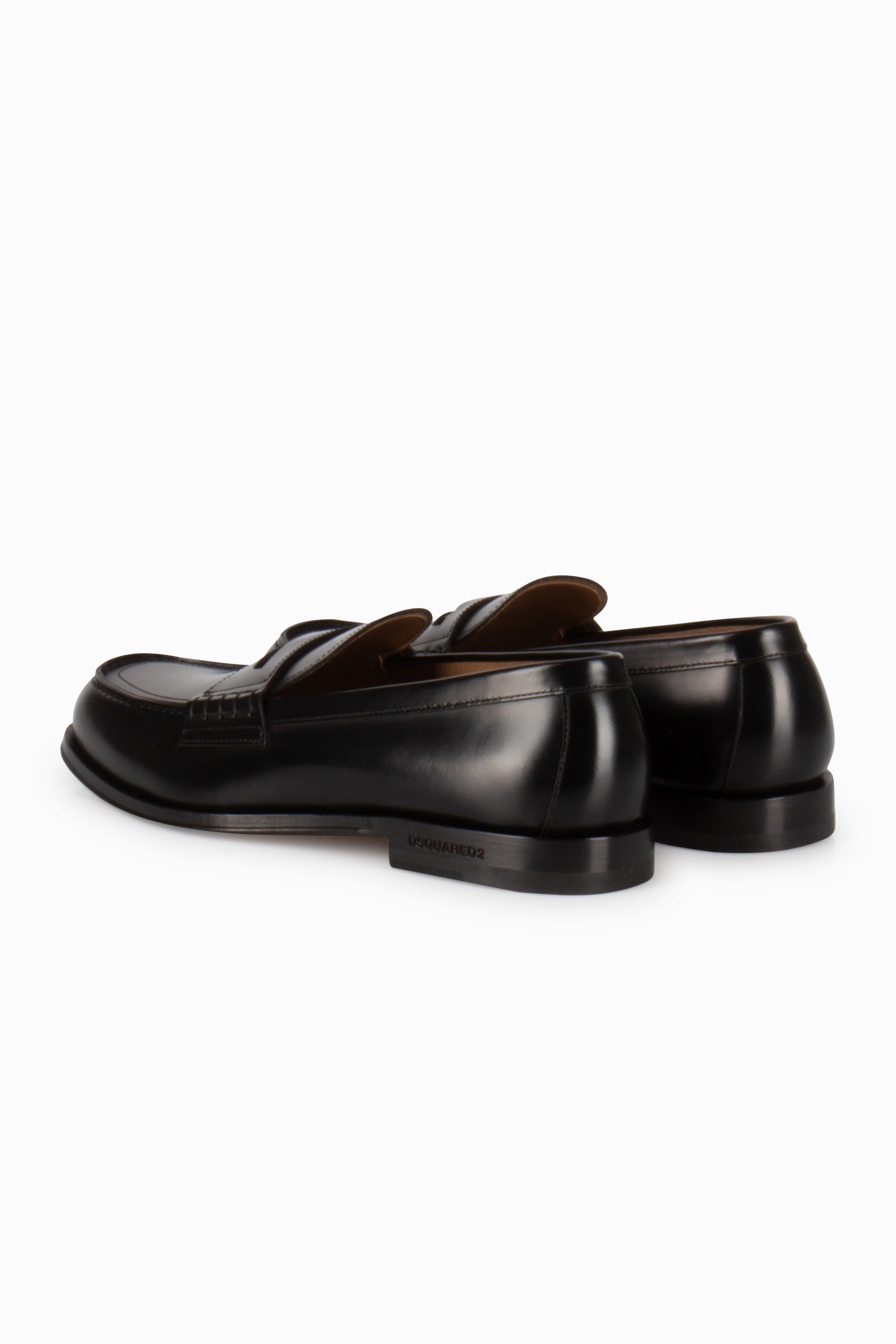 DSQUARED2 Brushed Leather Penny Loafers Neoclassic Bekleidung, Schuhwerk, Schuh, Sandale