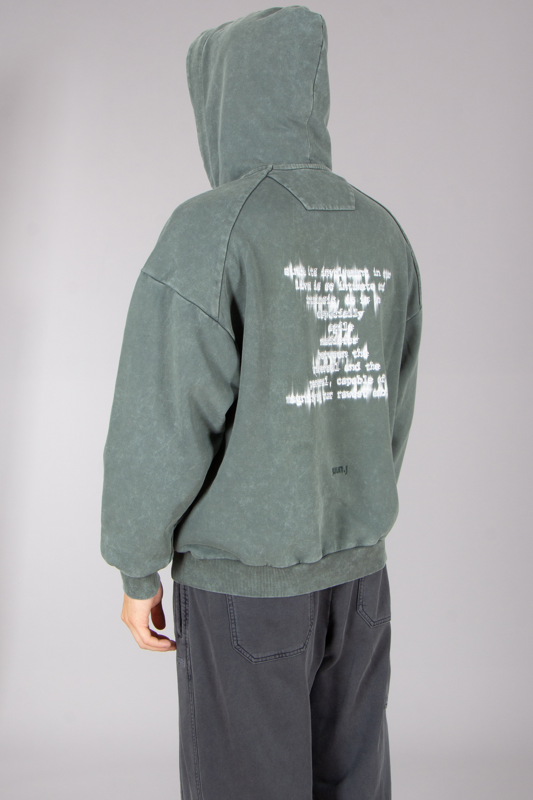 JUUN.J Loose Fit Language Mediator Cotton Hoodie