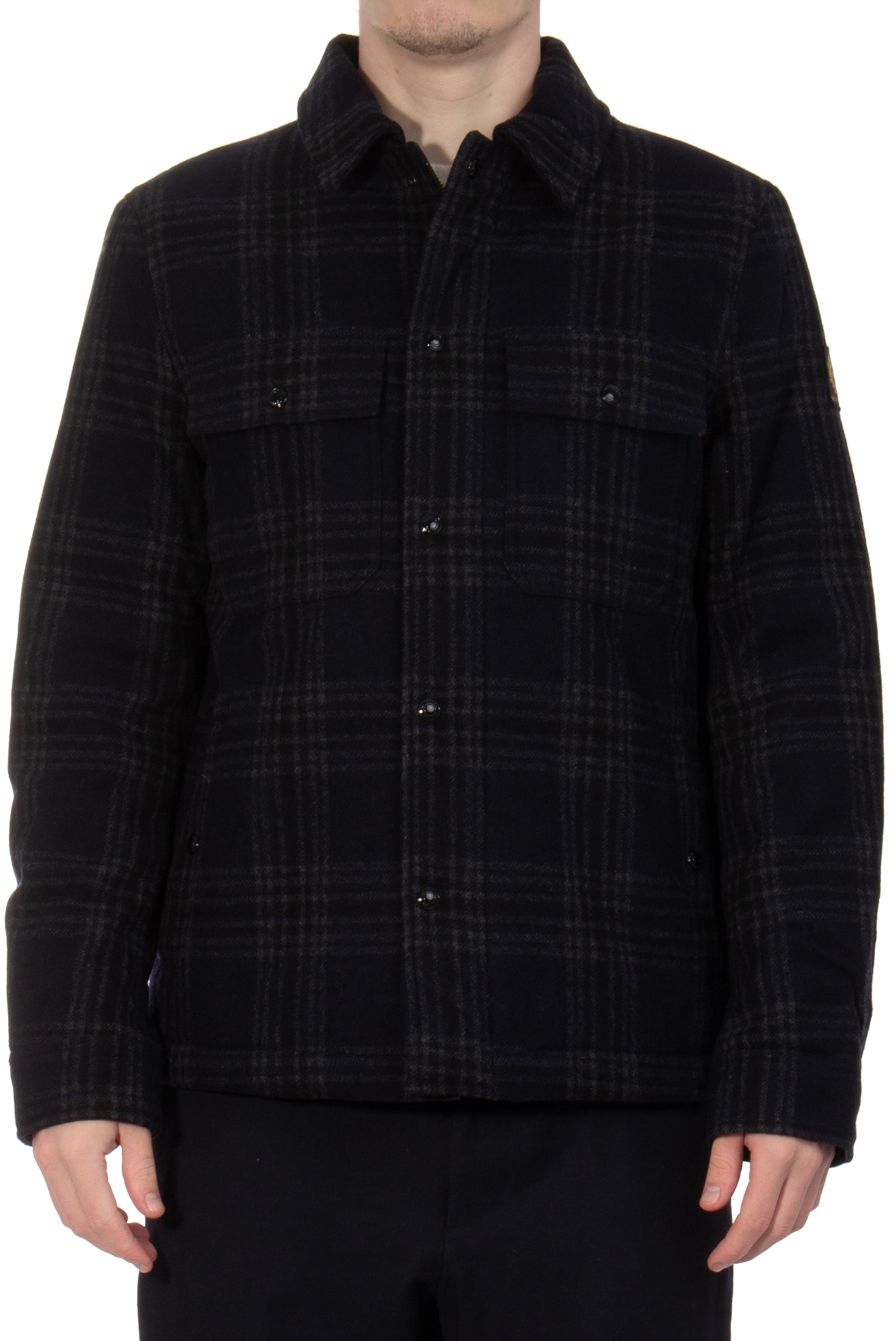 BELSTAFF Lined Checked Wool Blend Overshirt Longford BELSTAFF Lined Checked Wool Blend Overshirt Longford