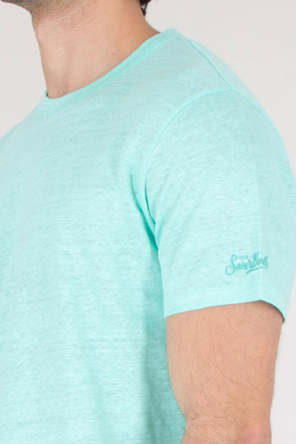 MC 2 SAINT BARTH Regular Fit Linen Jersey T-Shirt Ecstasea