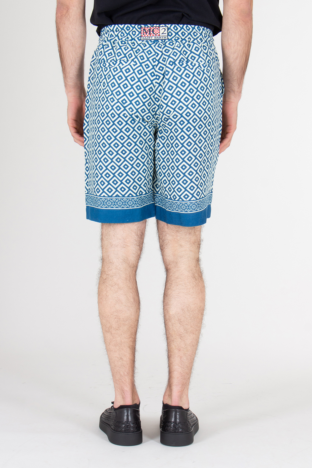 MC2 SAINT BARTH Patterned Linen Drawcord Shorts