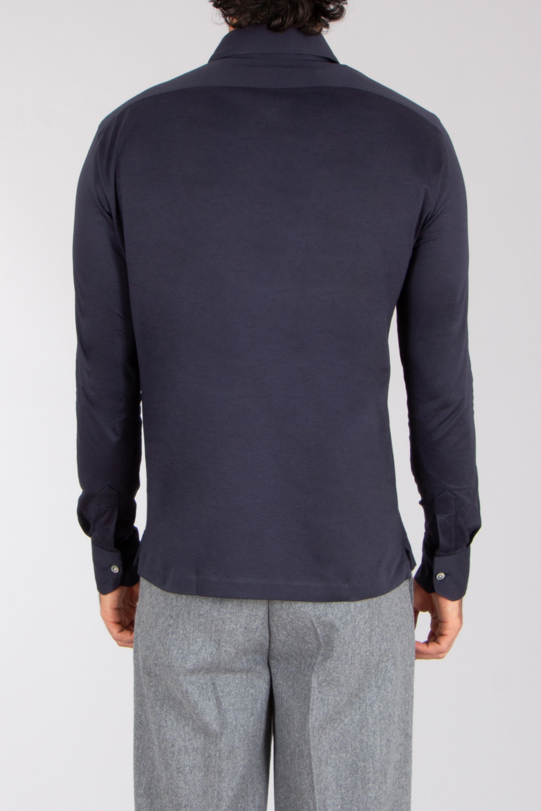 KITON Regular Fit Cotton Jersey Long-Sleeve Polo Shirt Langarm, Ärmel, Mantel, Hemd, Hosen