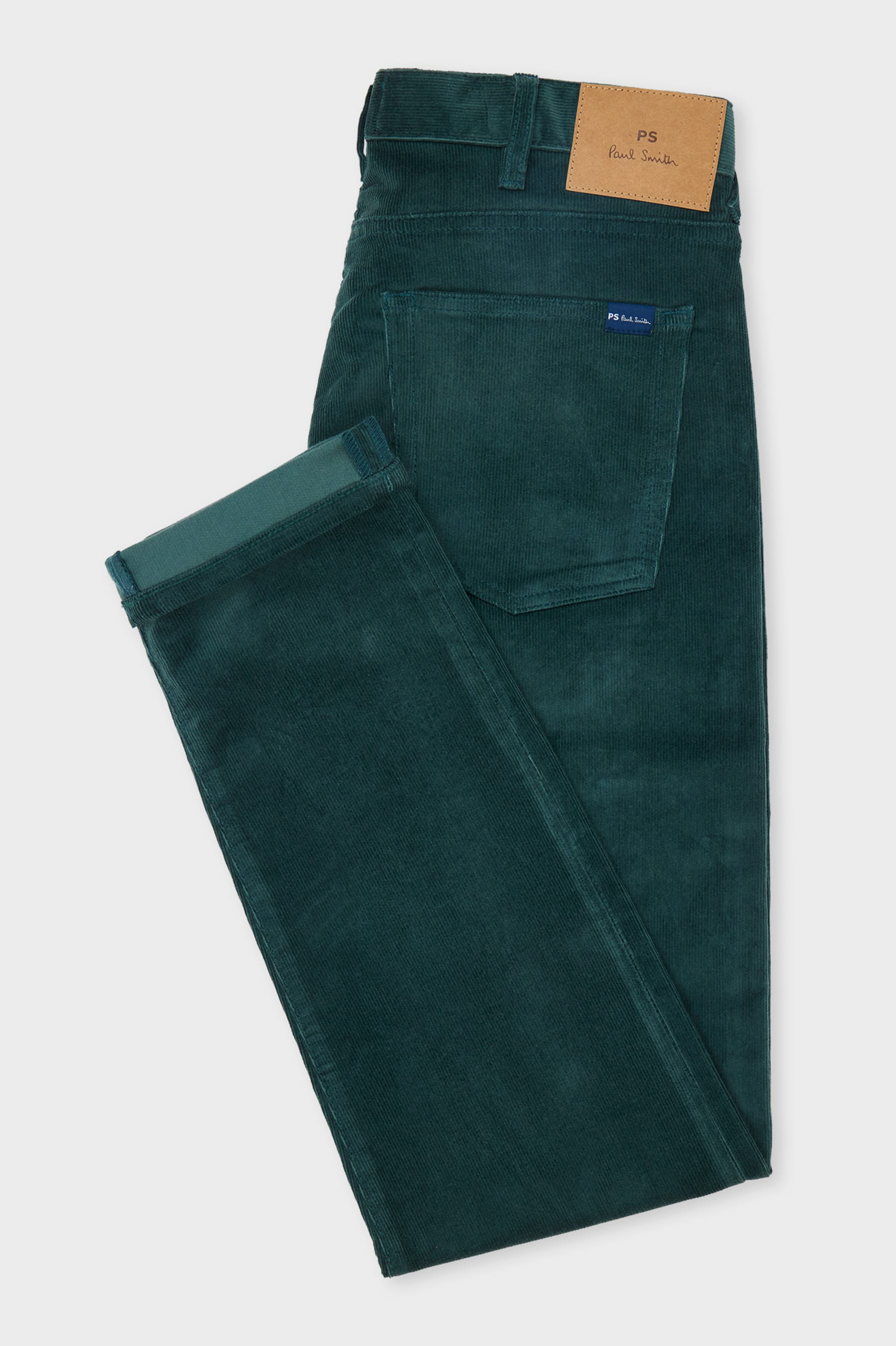 PAUL SMITH Tapered Fit Organic Cotton Stretch Corduroy Jeans Bekleidung, Jeans, Hosen, Tasche, Handtasche