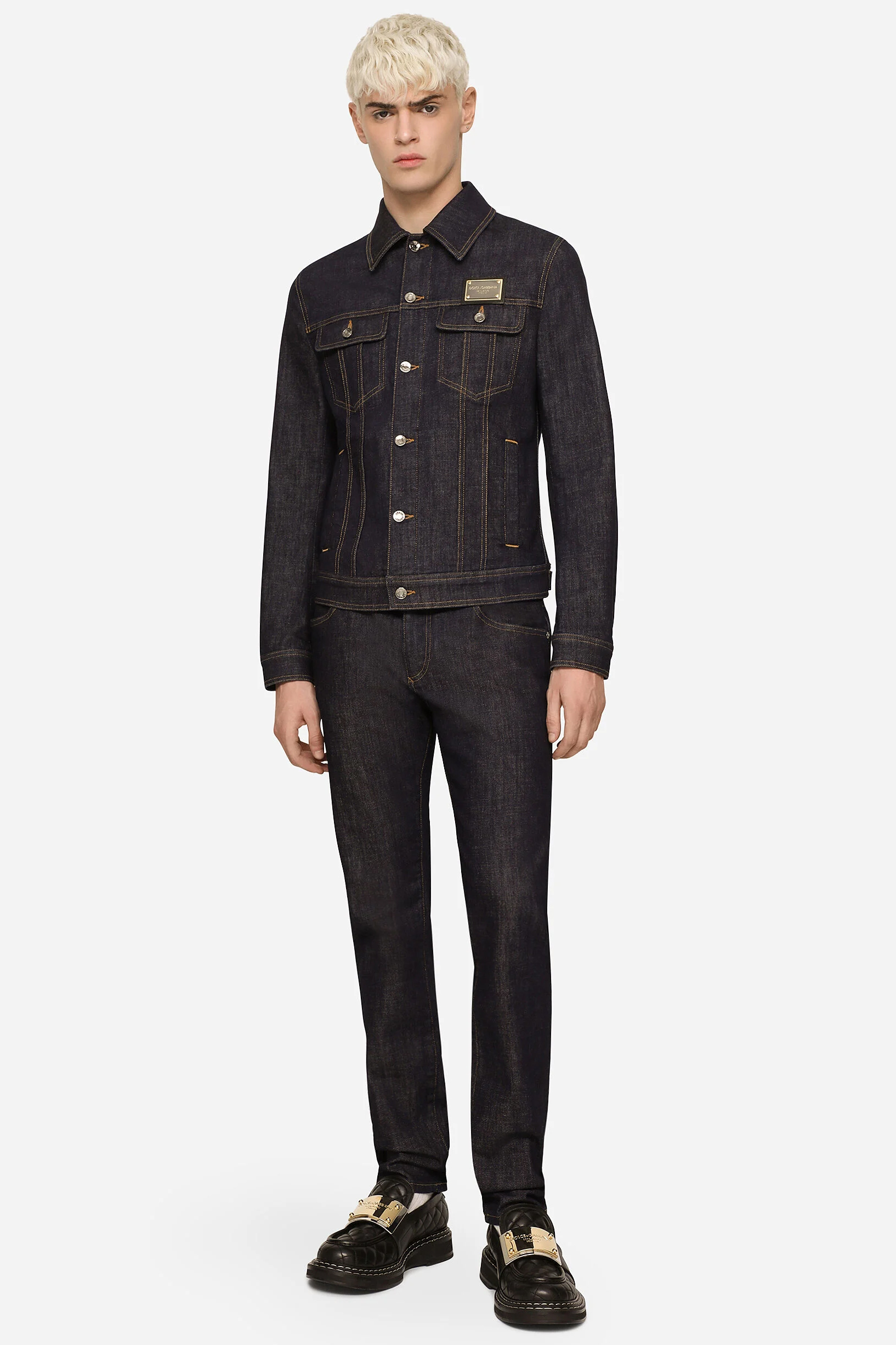 DOLCE & GABBANA Cotton Stretch Denim Jacket
