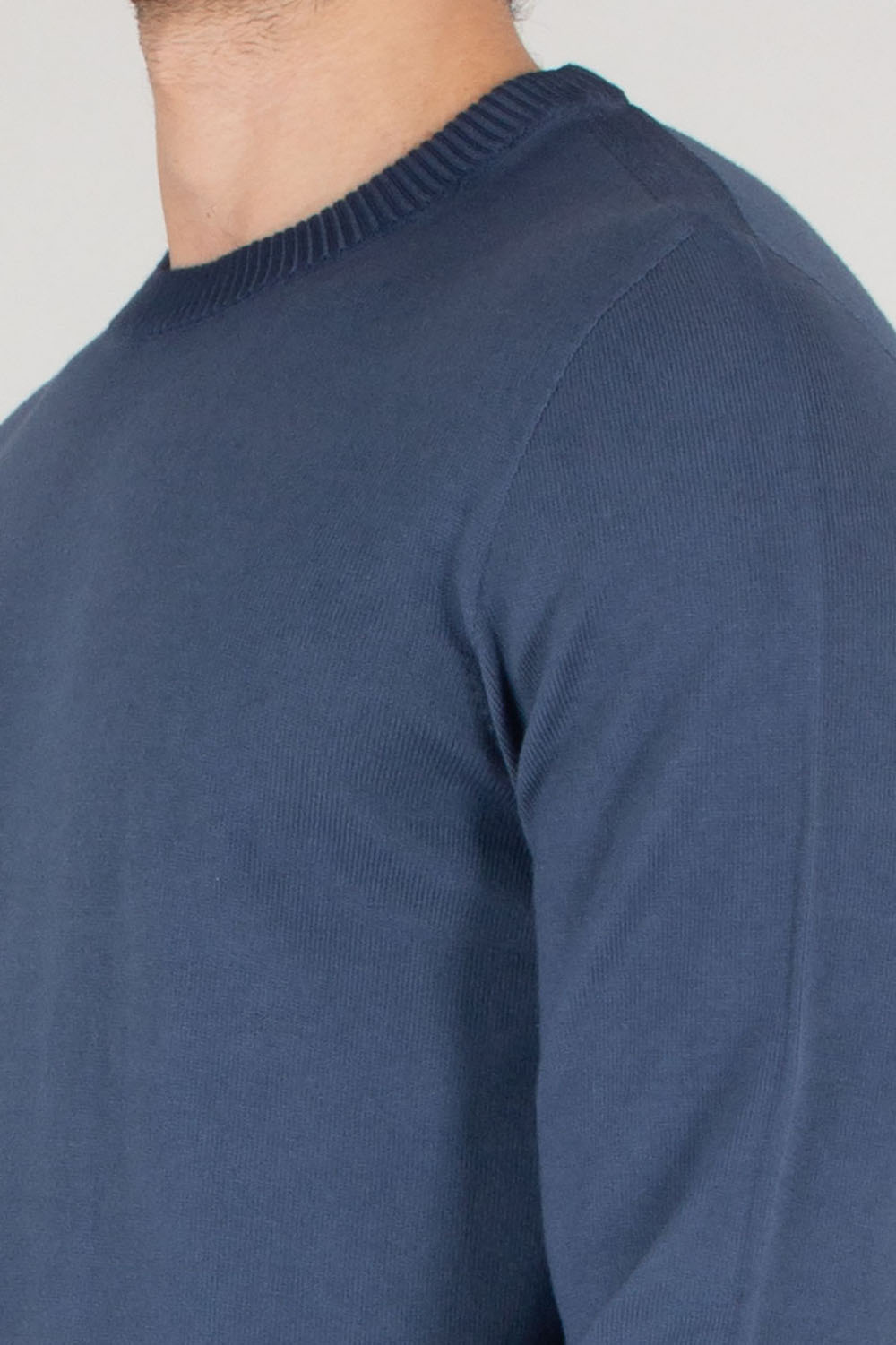 AROVESCIO Regular Fit Cotton Round Neck Sweater