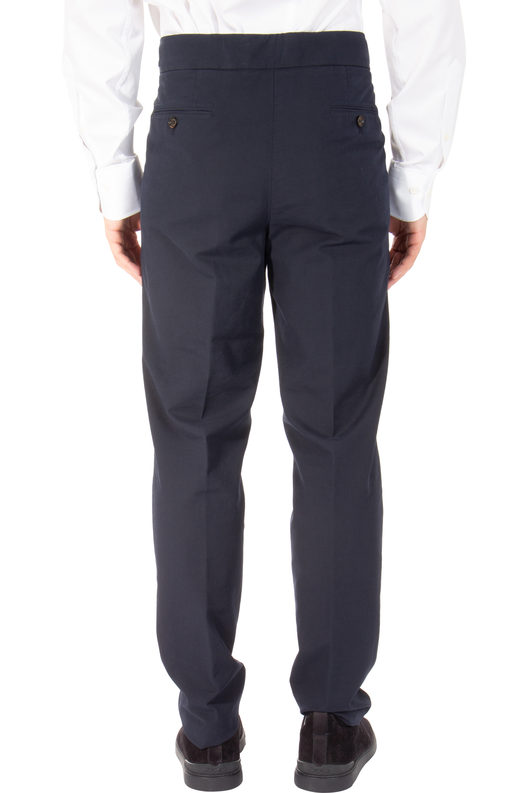 COLOMBO Pleated Cotton Stretch Pants Robert COLOMBO Pleated Cotton Stretch Pants Robert