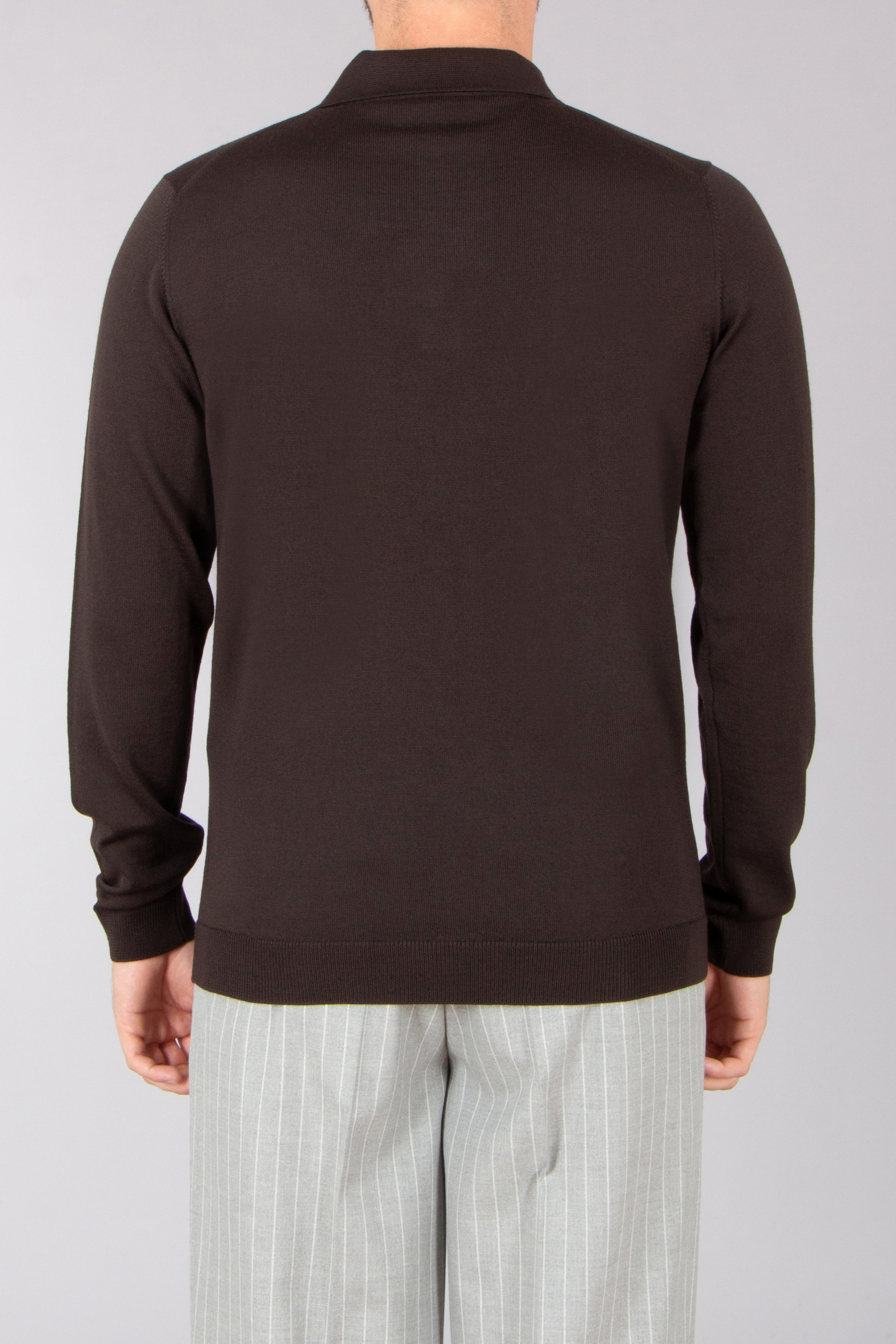 ROBERTO COLLINA Regular Fit Extra-Fine Wool Knit Polo Bekleidung, Langarm, Ärmel, Strickwaren, Pullover