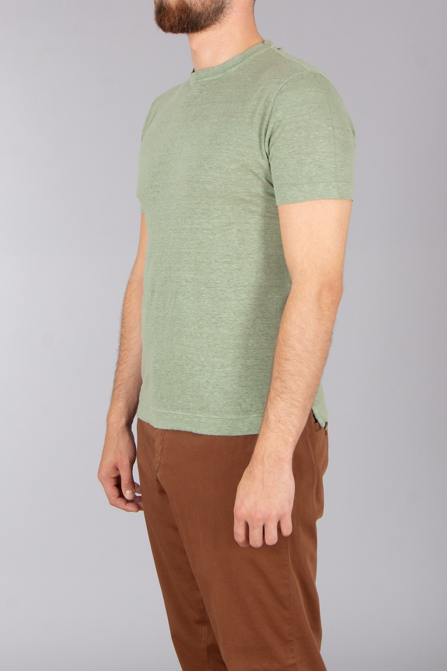 CANALI Regular Fit Linen T-Shirt CANALI Regular Fit Linen T-Shirt