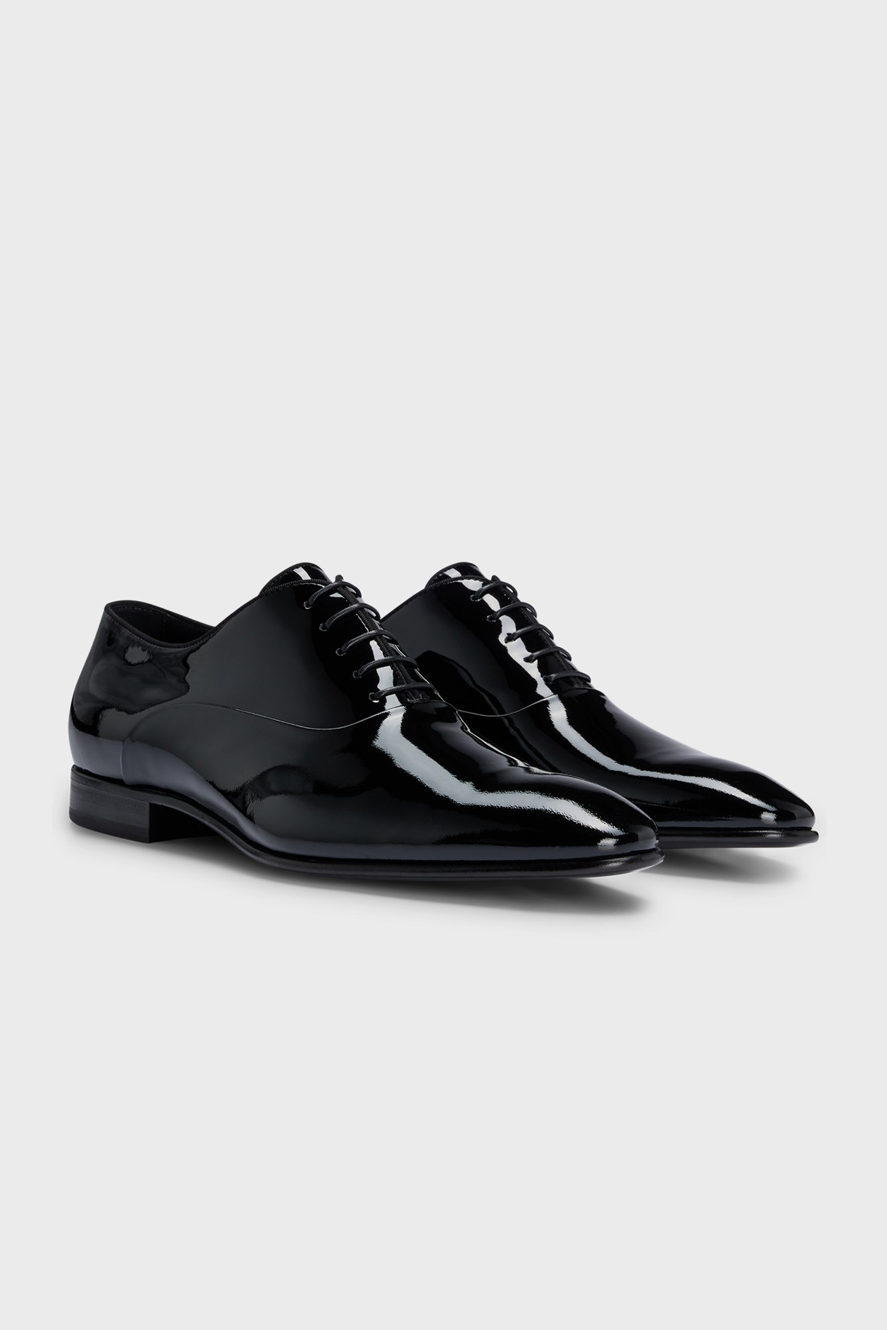 BOSS Patent Leather Oxford Shoes Evening Bekleidung, Schuhwerk, Schuh, Sneaker