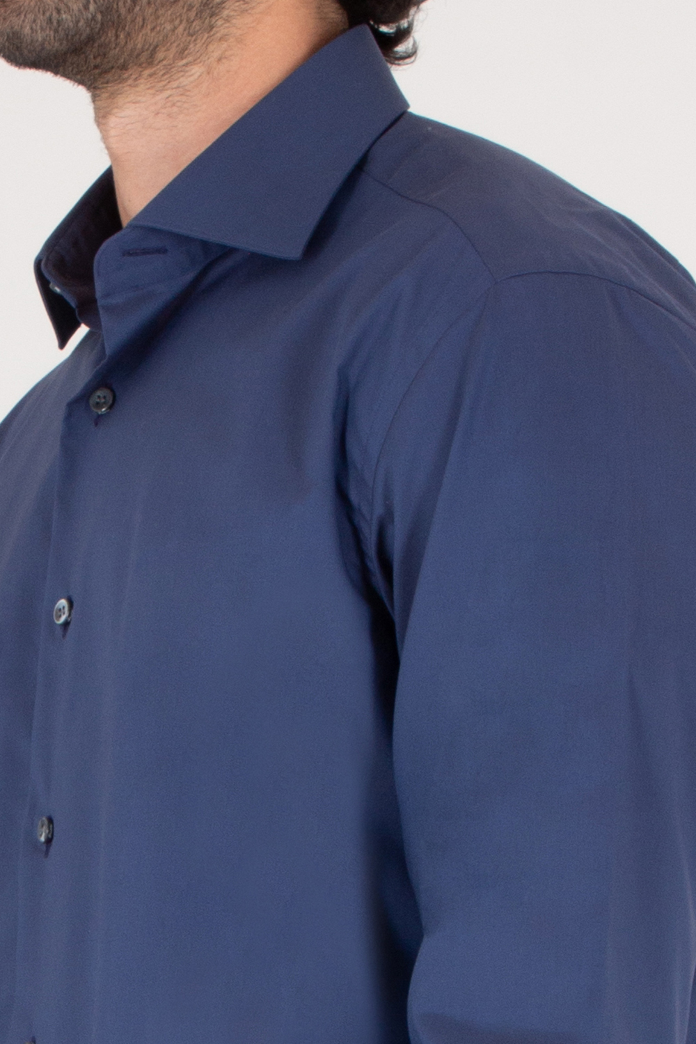 BRIONI Regular Fit Shark Collar Cotton Shirt