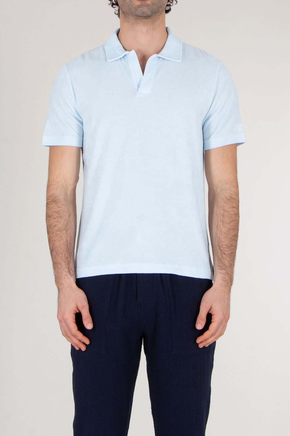 MC 2 SAINT BARTH Regular Fit Lyocell-Cotton Terry Polo Shirt Jeremy