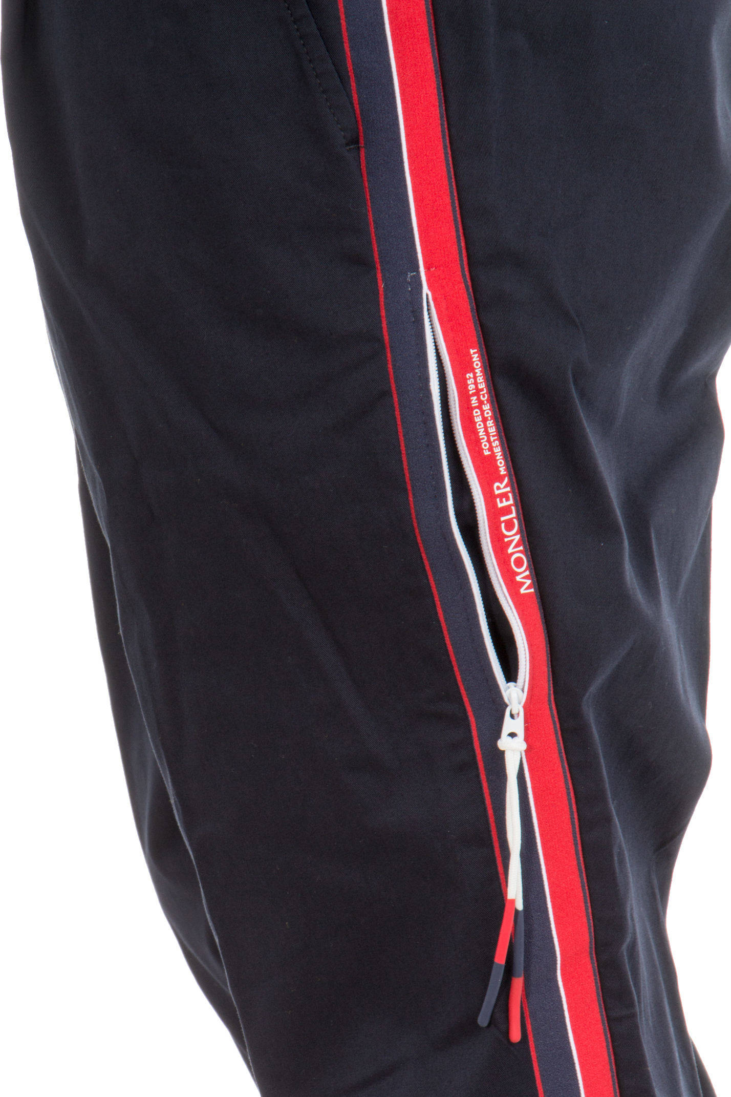MONCLER Cotton Stretch Pants with Stripes MONCLER Cotton Stretch Pants with Stripes