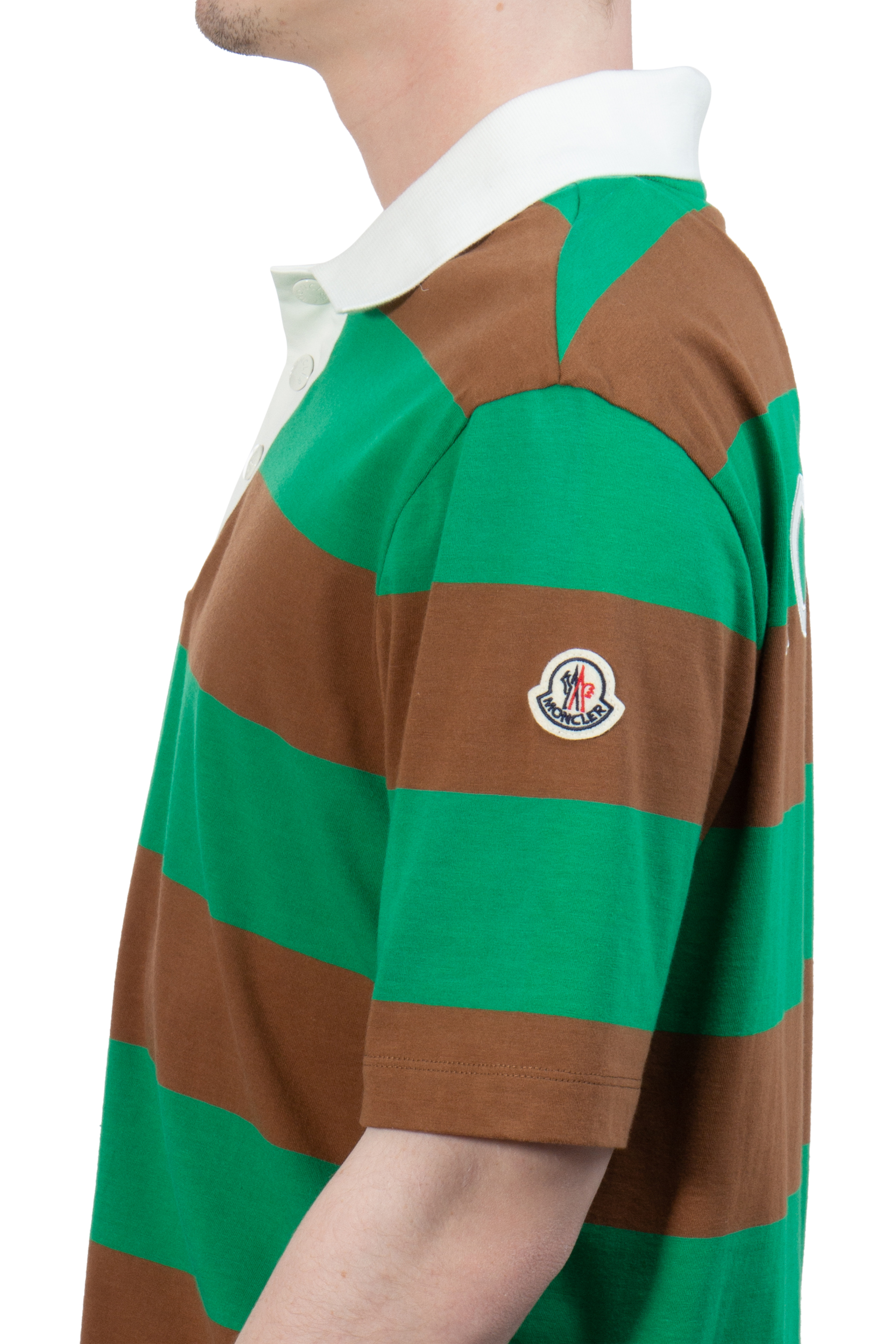 MONCLER Striped Cotton Polo Shirt MONCLER Striped Cotton Polo Shirt