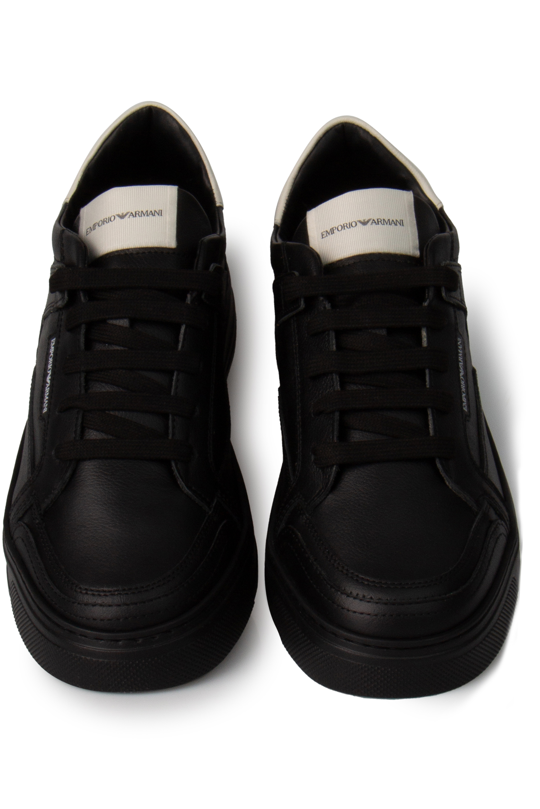 EMPORIO ARMANI Hammered Leather Sneakers EMPORIO ARMANI Hammered Leather Sneakers