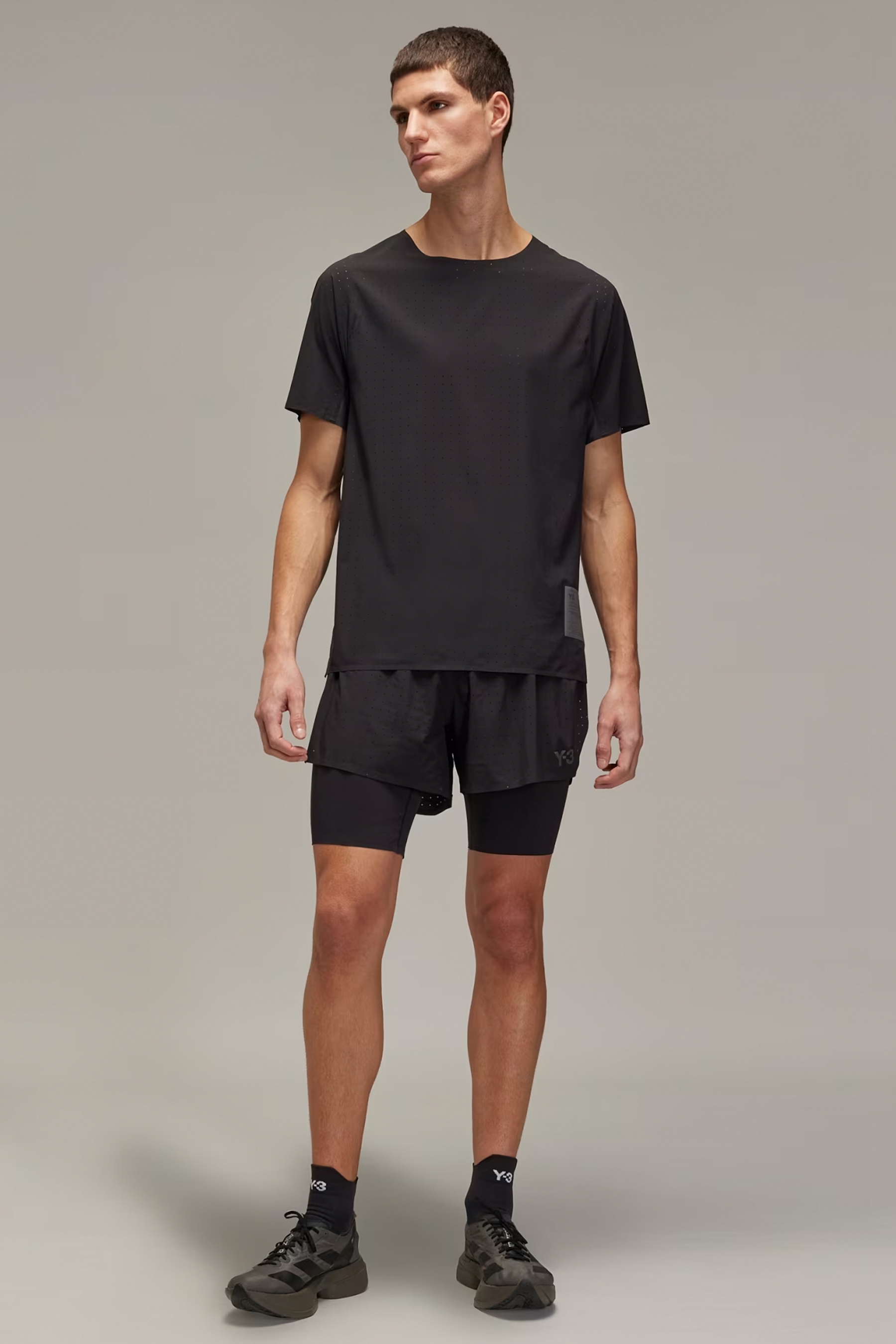 Y-3 Regular Fit Recycled Polyester Stretch Performance Running T-Shirt Y-3 Regular Fit Recycled Polyester Stretch Performance Running T-Shirt