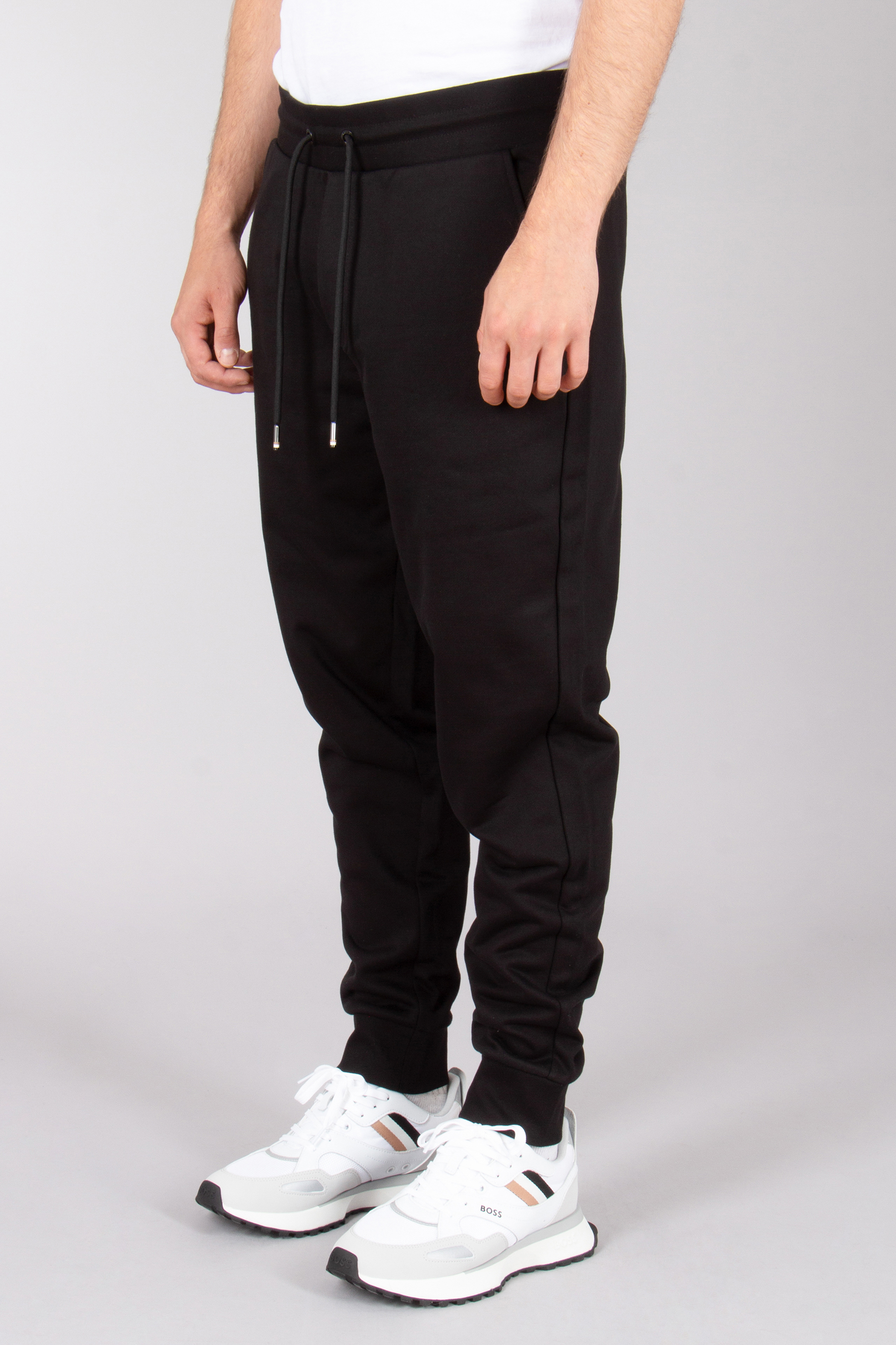 BOSS Regular Fit Cotton French Terry Sweatpants Lamont Bekleidung, Hosen, Schuh, Sneaker, Person