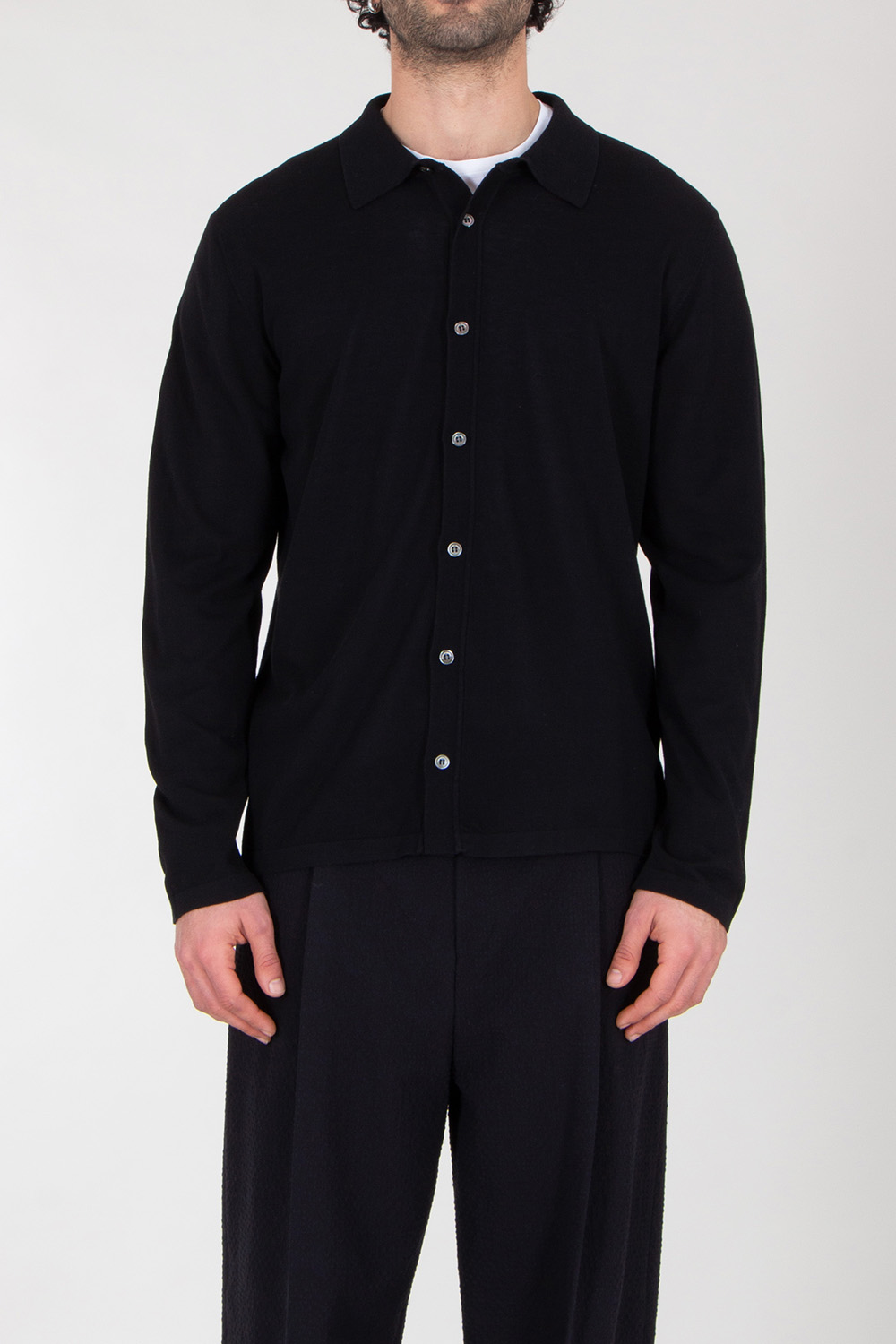 ROBERTO COLLINA Lightweight Cotton Knitted Shirt