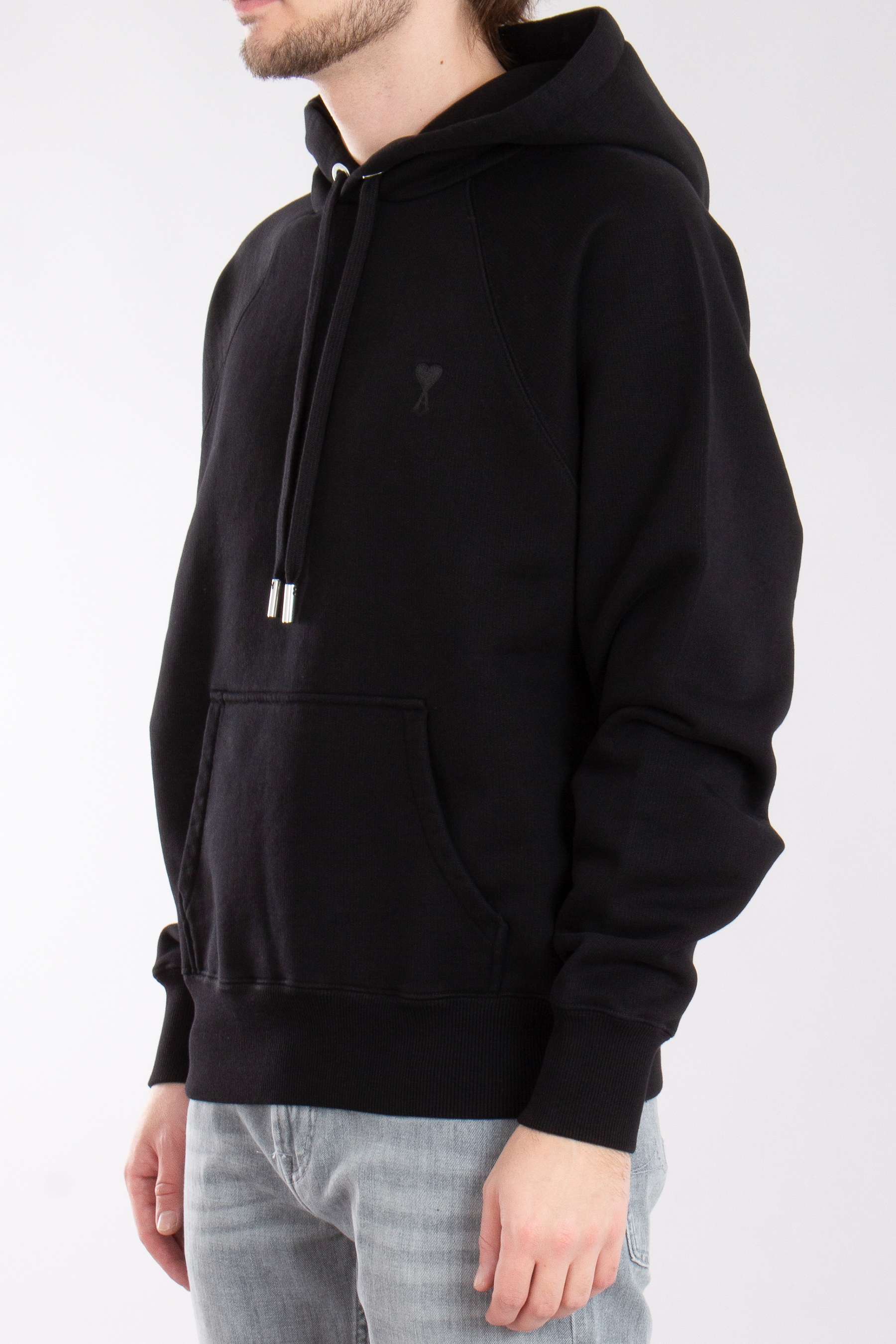AMI PARIS Boxy Fit Ami de Coeur Organic Cotton Fleece Hoodie AMI PARIS Boxy Fit Ami de Coeur Organic Cotton Fleece Hoodie