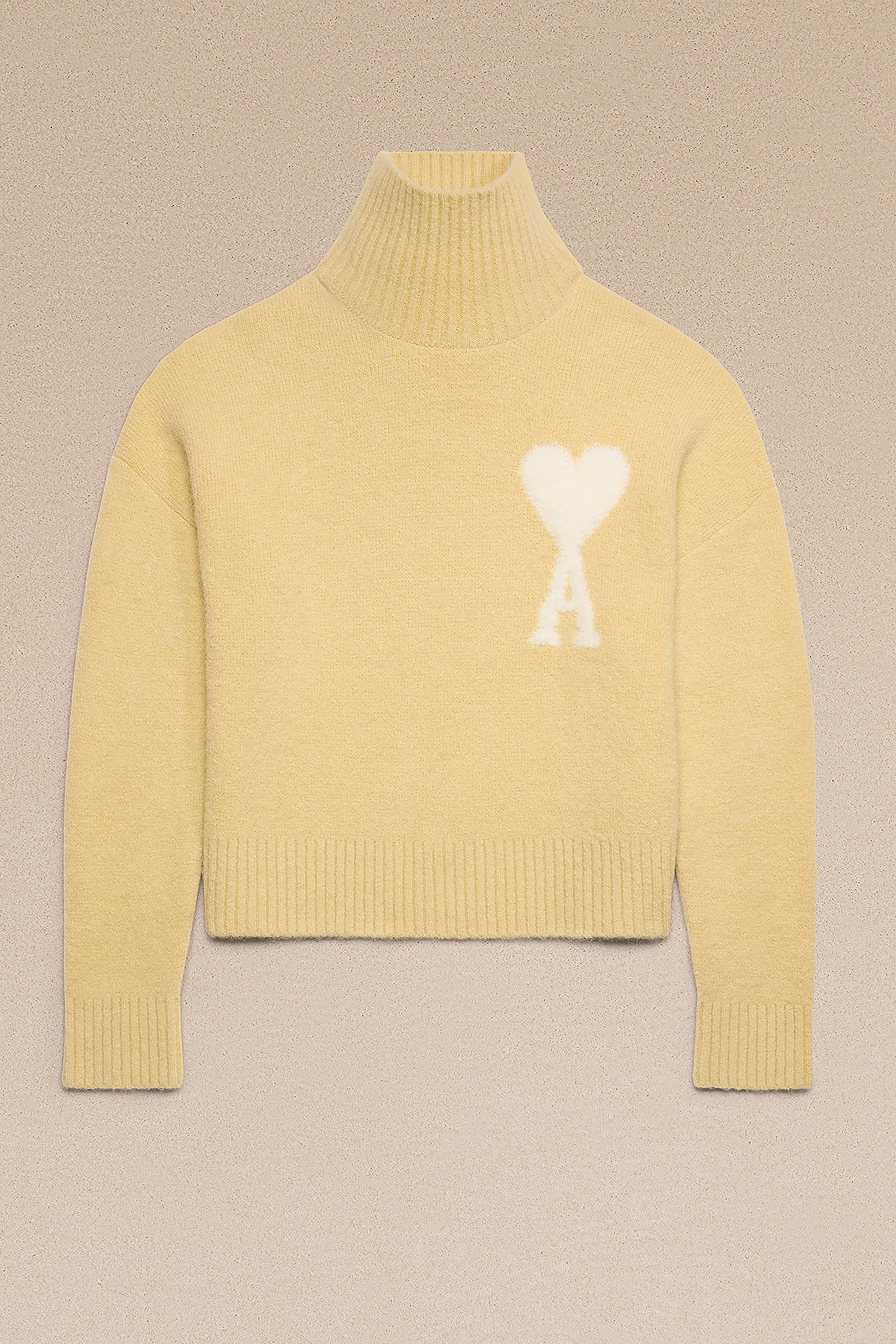 AMI PARIS Ami De Coeur Alpaca Blend Funnel Neck Sweater AMI PARIS Ami De Coeur Alpaca Blend Funnel Neck Sweater