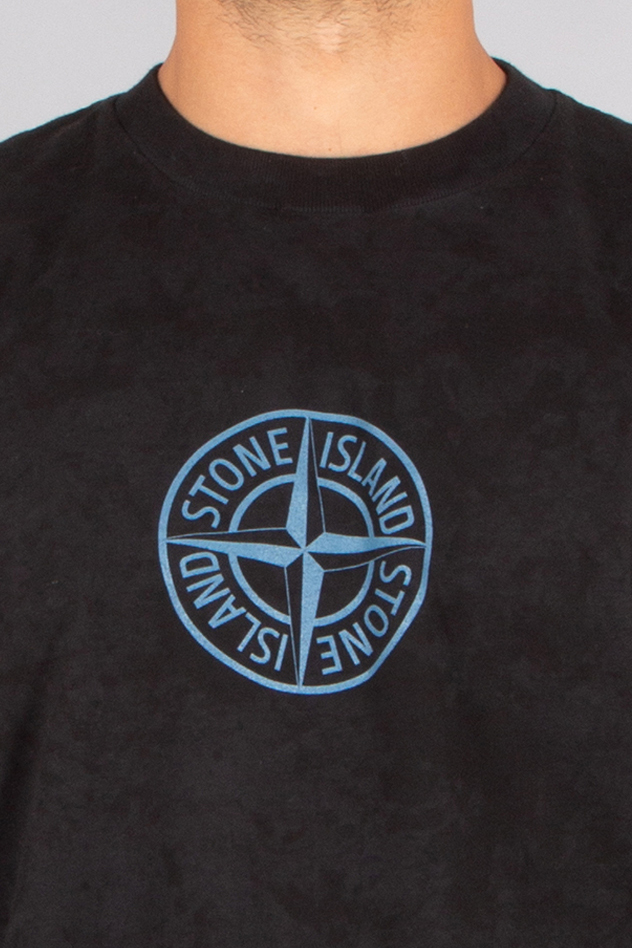 STONE ISLAND Regular Fit Megacity Sky Print Paintball Treatment Combed Organic Cotton Jersey T-Shirt T-shirt, Erwachsener, Männlich, Mann, Person