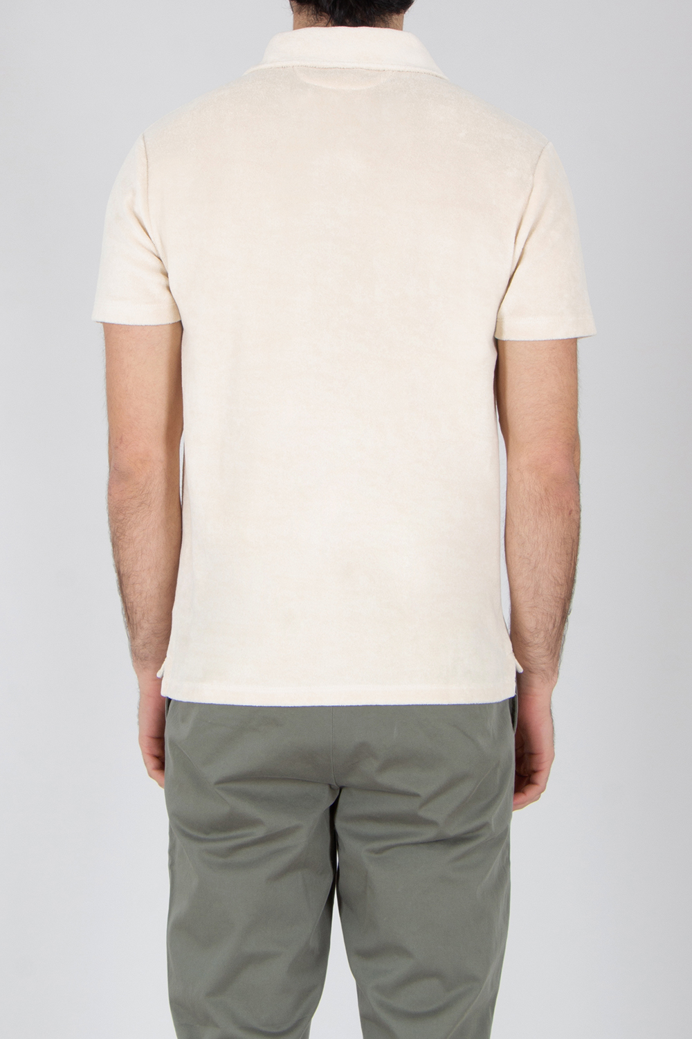 AURÉLIEN Slim Fit Cotton Blend Terry Polo Shirt